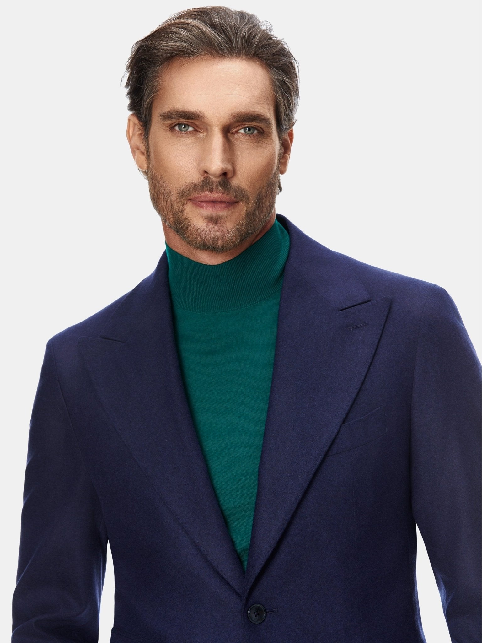 Maleta verde din lana merino extra fina 16 GG - Viggo