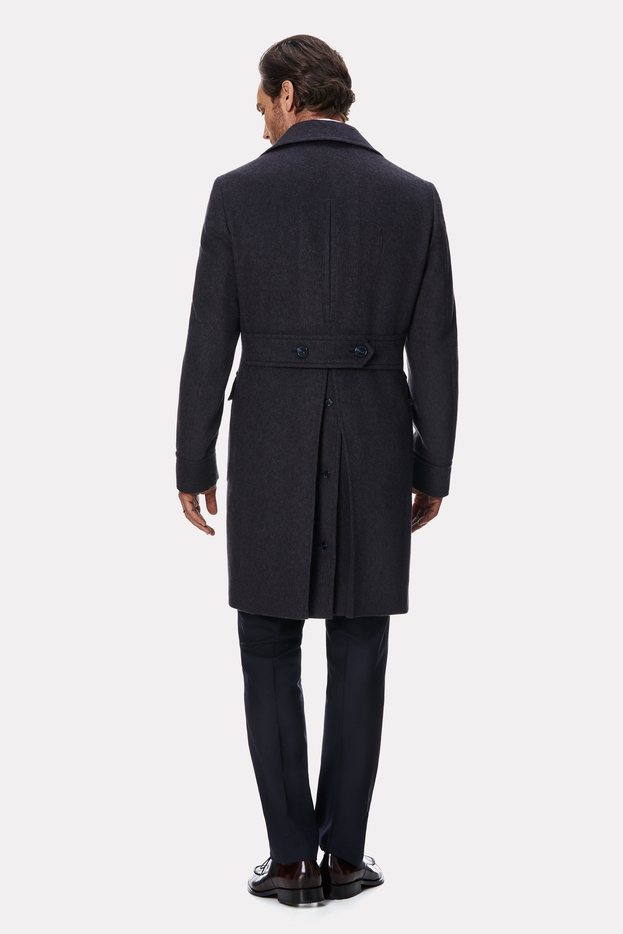 Gray camel hair coat
