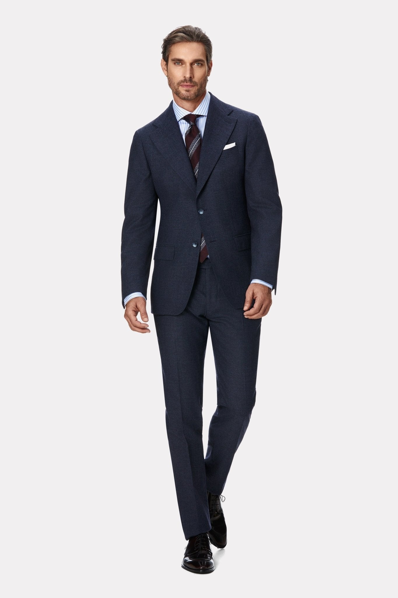 Camasa royal bio alba cu dungi bleu - Viggo