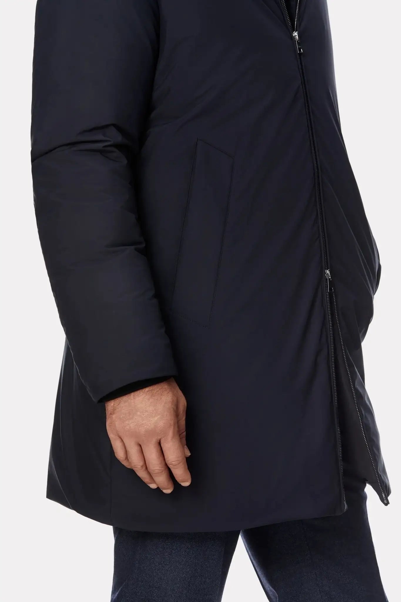 Parka navy din puf