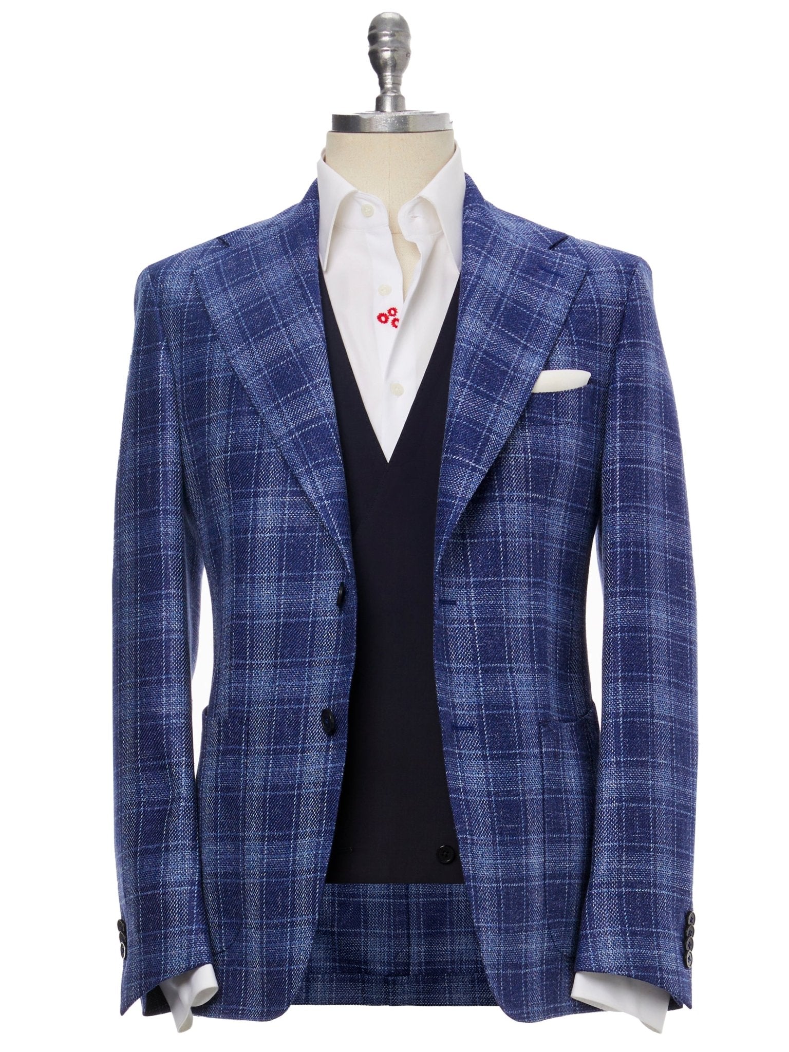 Sacou tesatura Loro Piana navy check - Viggo