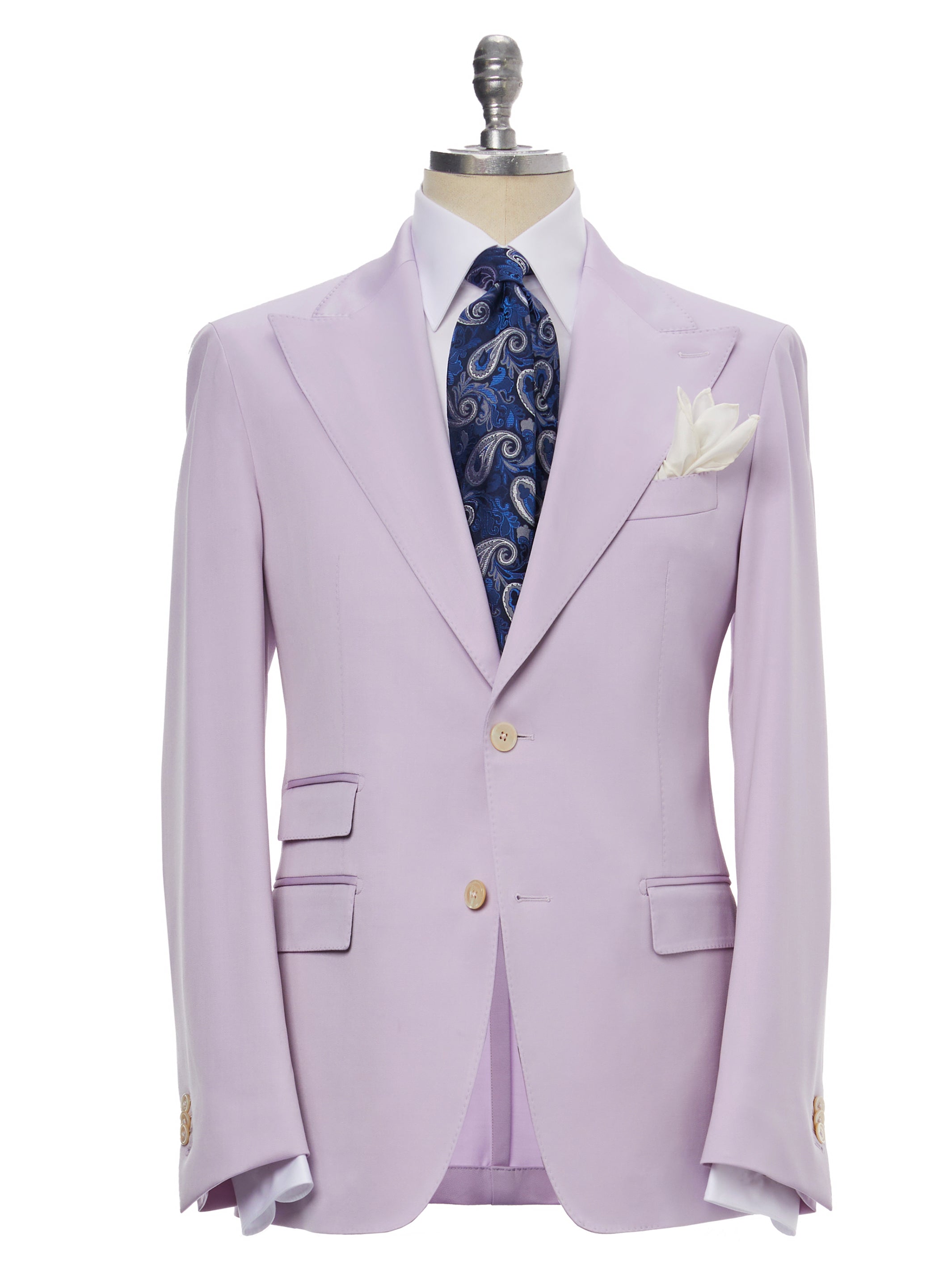 Lilac two-piece suit, tailored fit