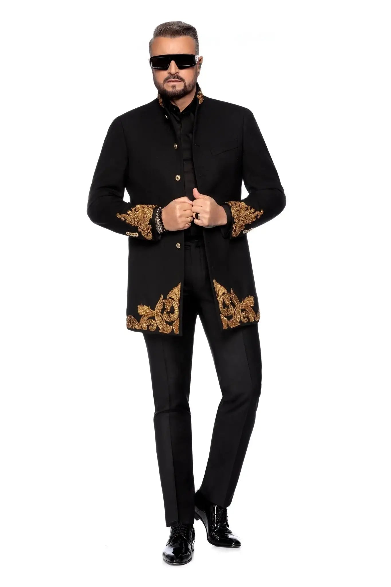 Redingota made to measure cu broderie manuala