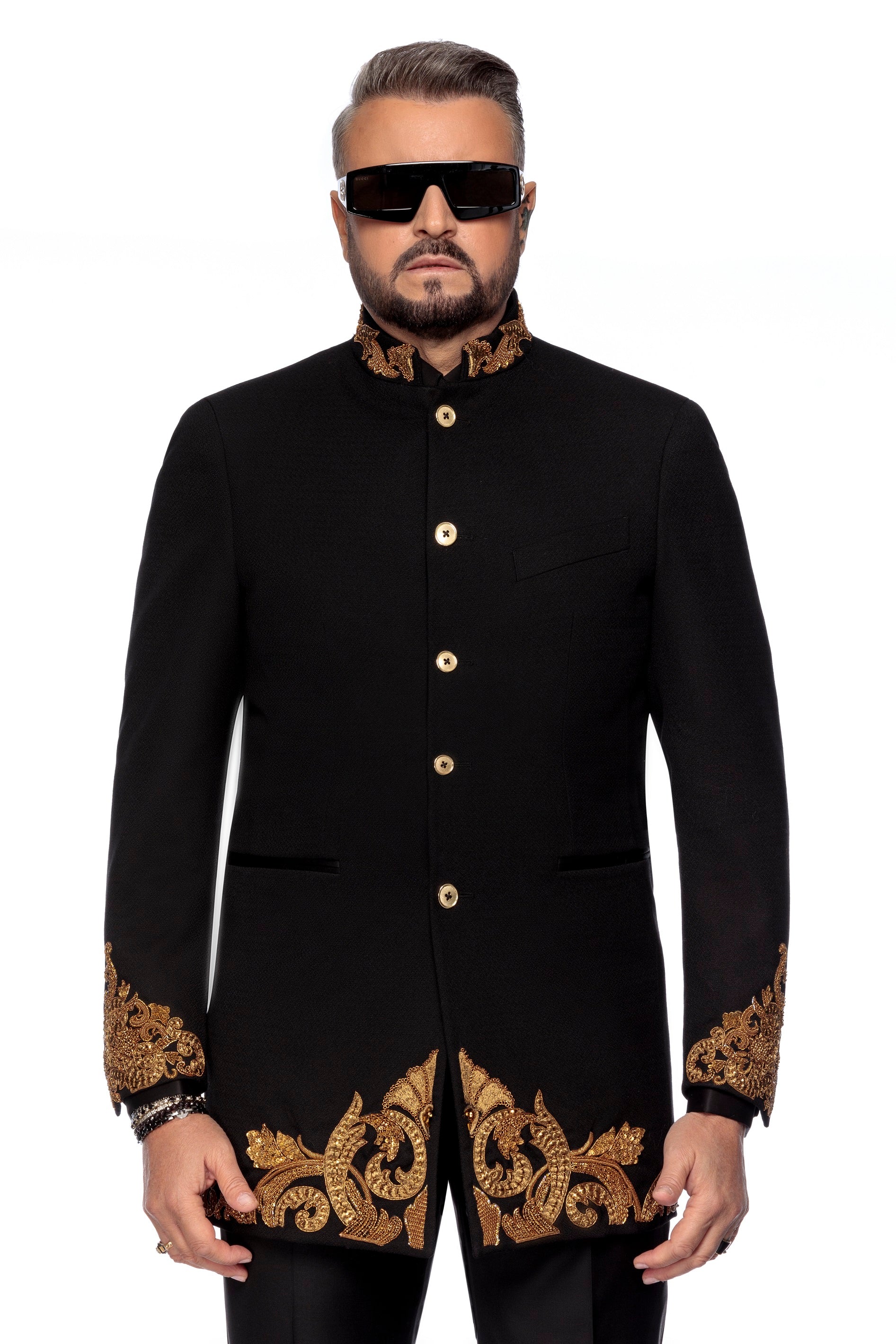 Redingota made to measure cu broderie manuala