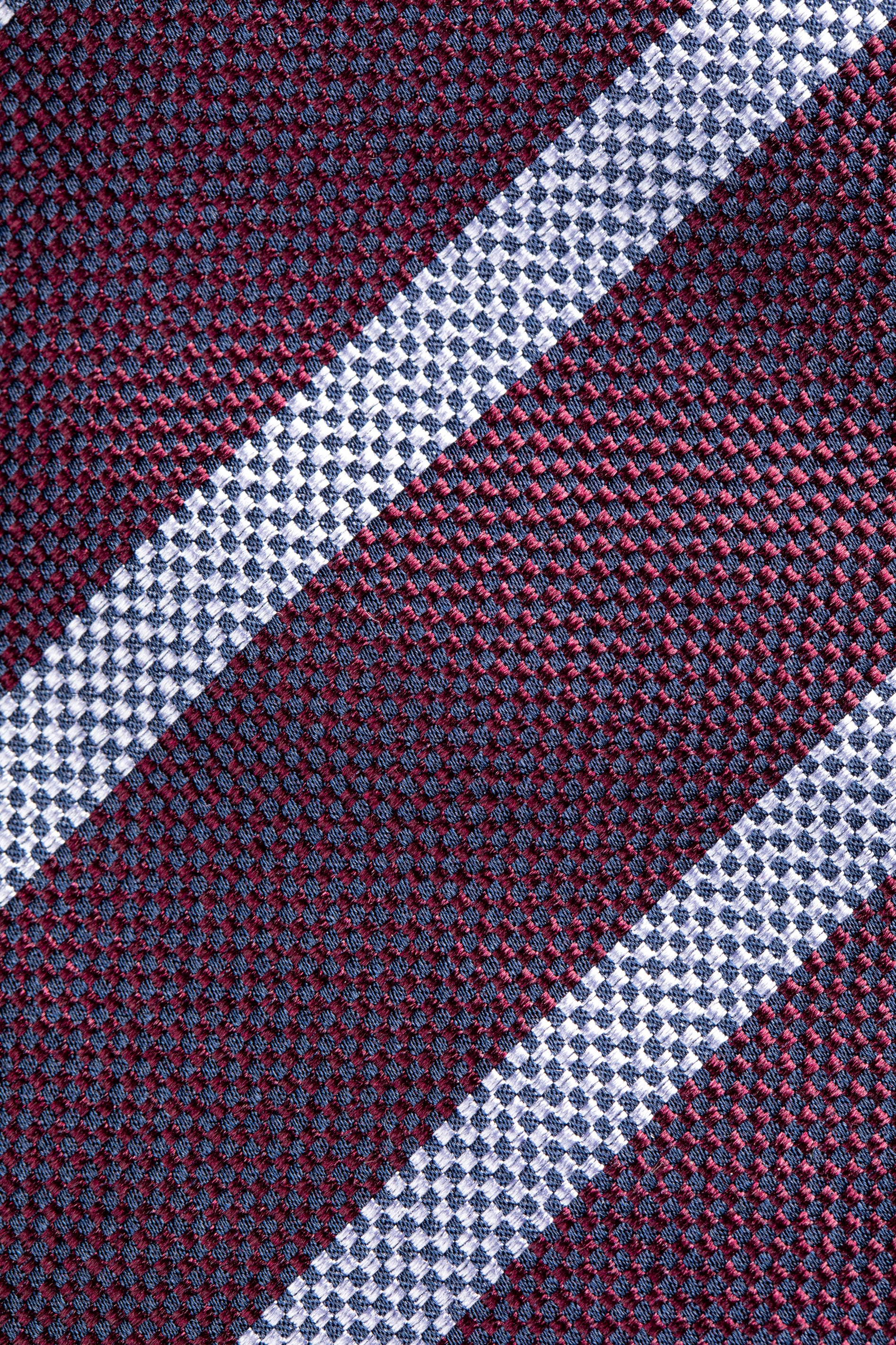Striped bordeaux silk tie