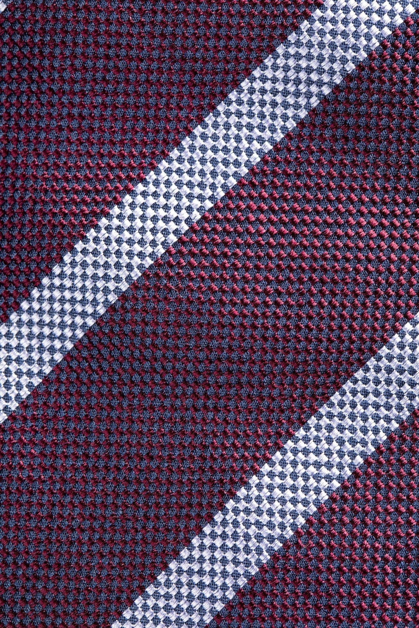 Cravata din matase bordeaux cu dungi - Viggo