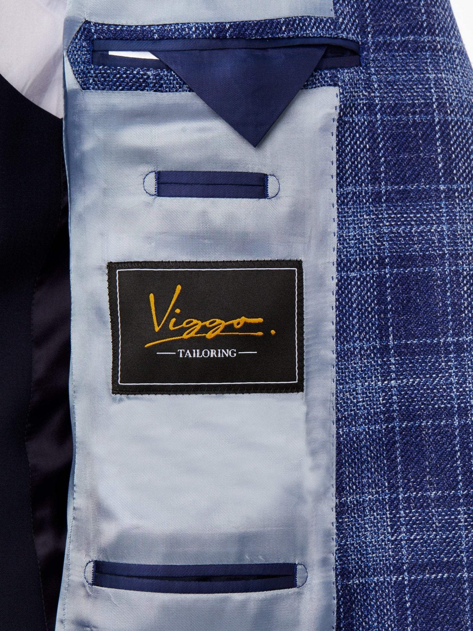 Sacou tesatura Loro Piana navy check