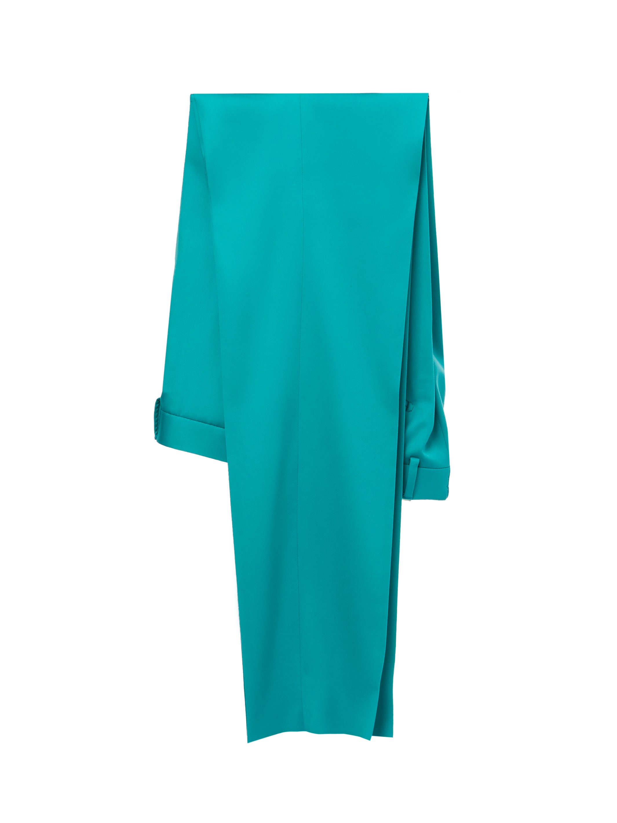 Two-piece turquoise suit, tailored fit