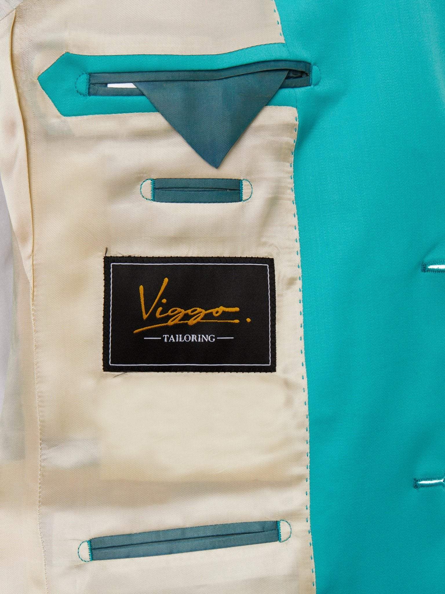 Costum doua piese turquoise, tailored fit