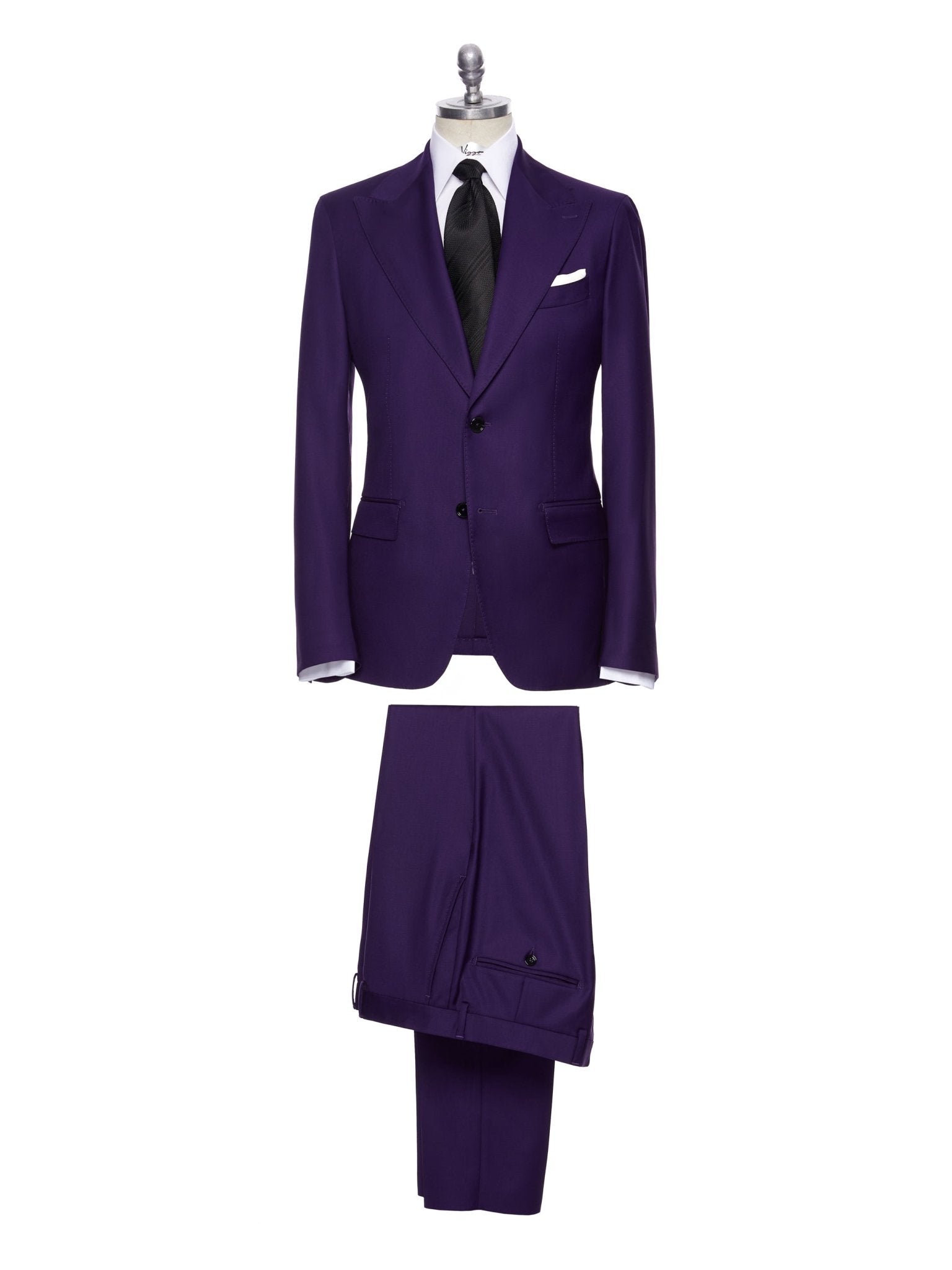 Costum doua piese purple, tailored fit - Viggo