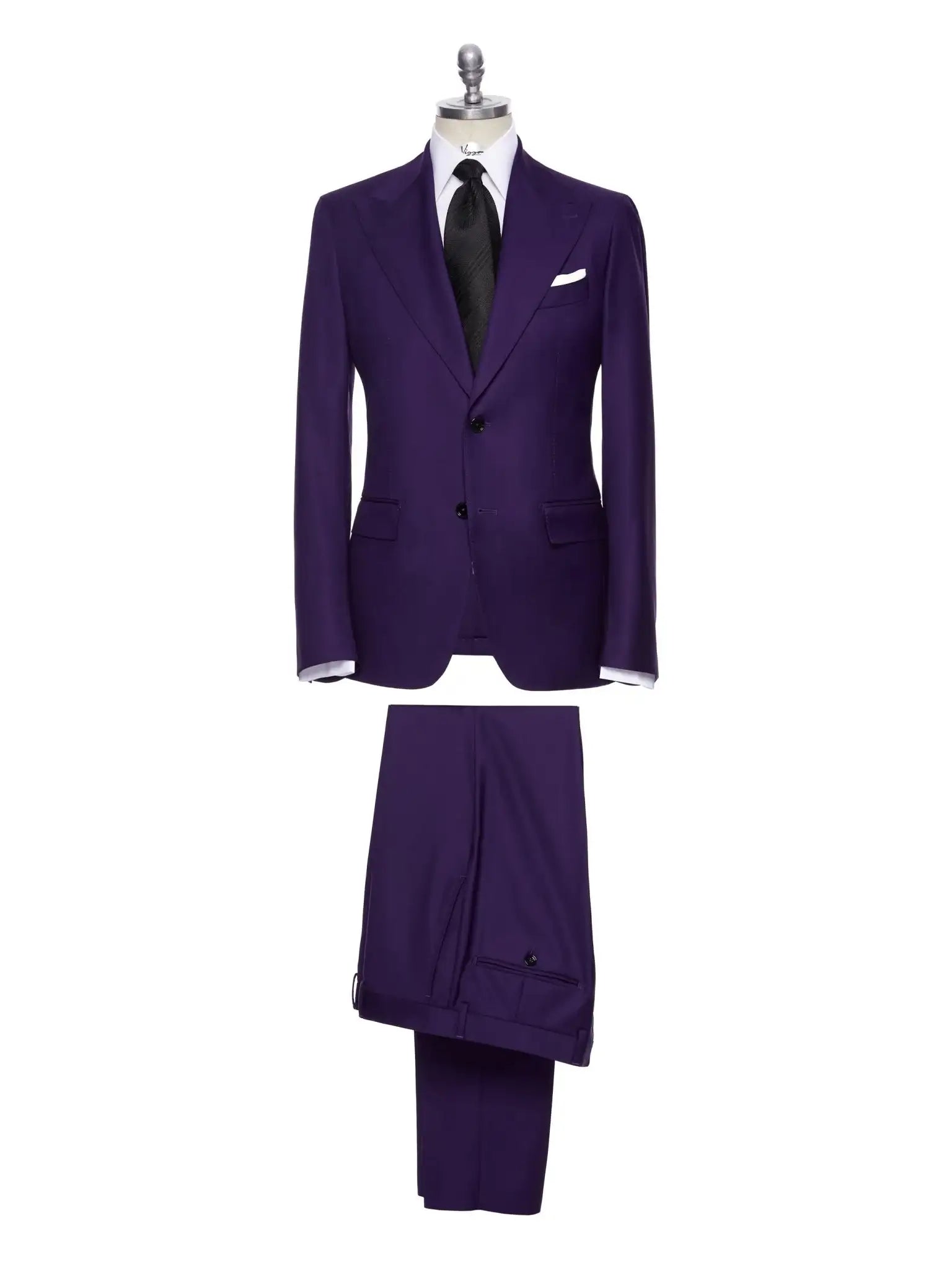 Purple two-piece suit, tailored fit