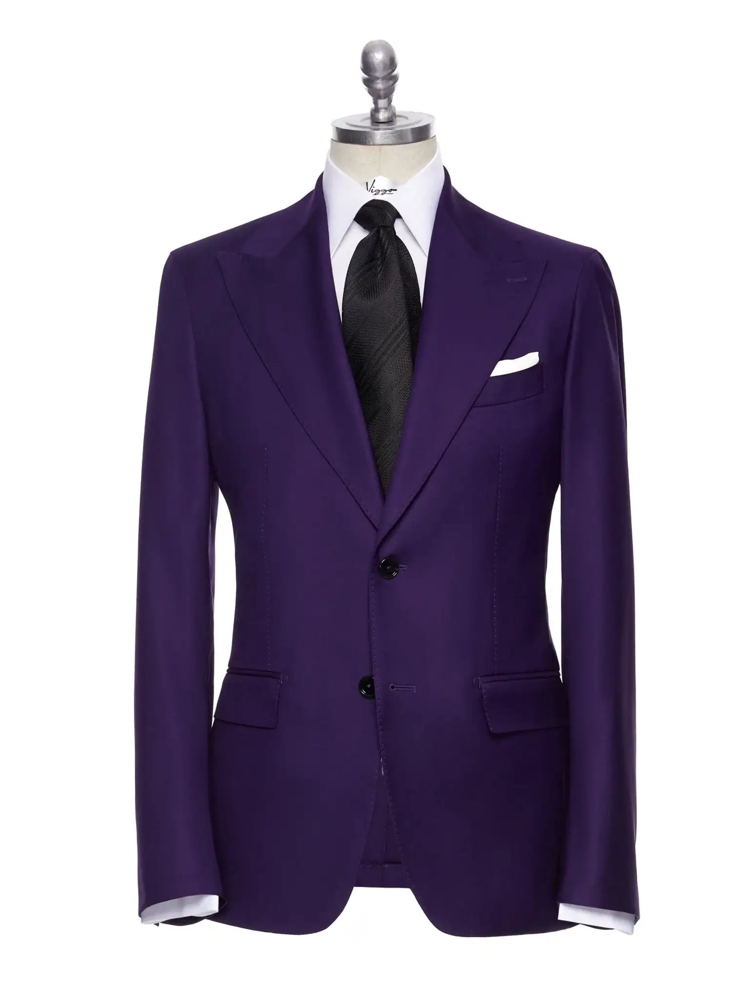 Purple two-piece suit, tailored fit