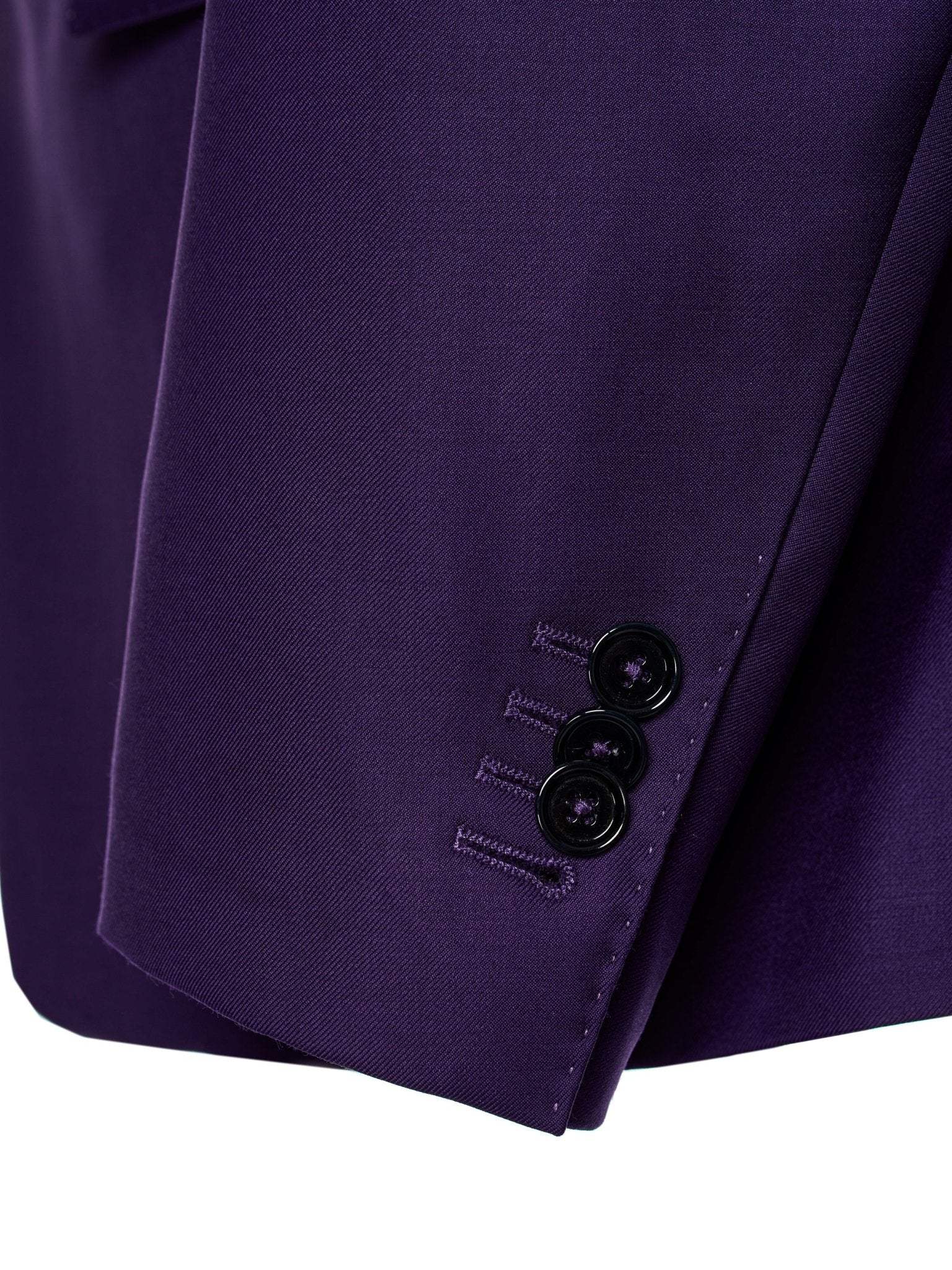 Purple two-piece suit, tailored fit