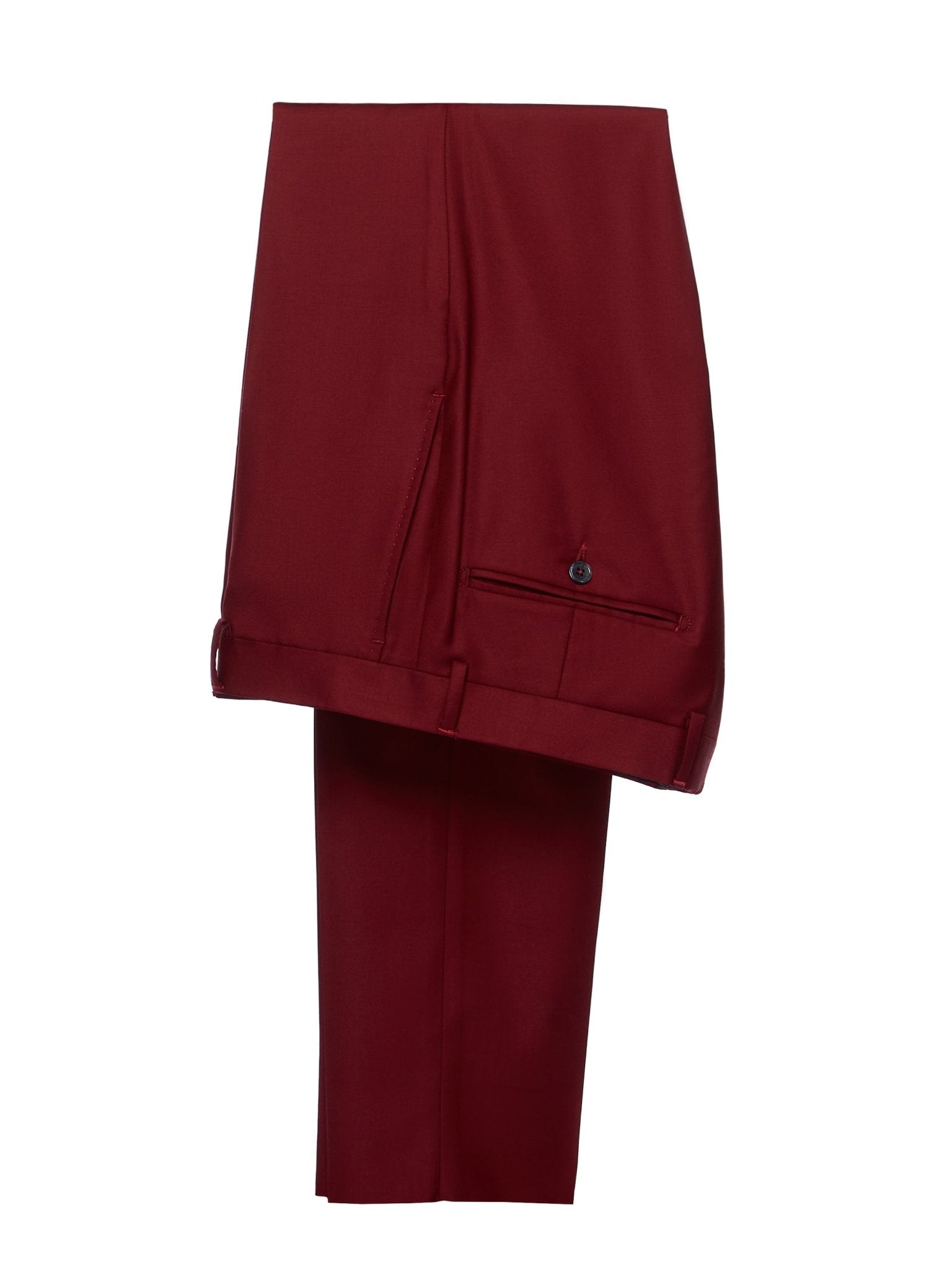 Costum trei piese burgundy, tailored fit - Viggo