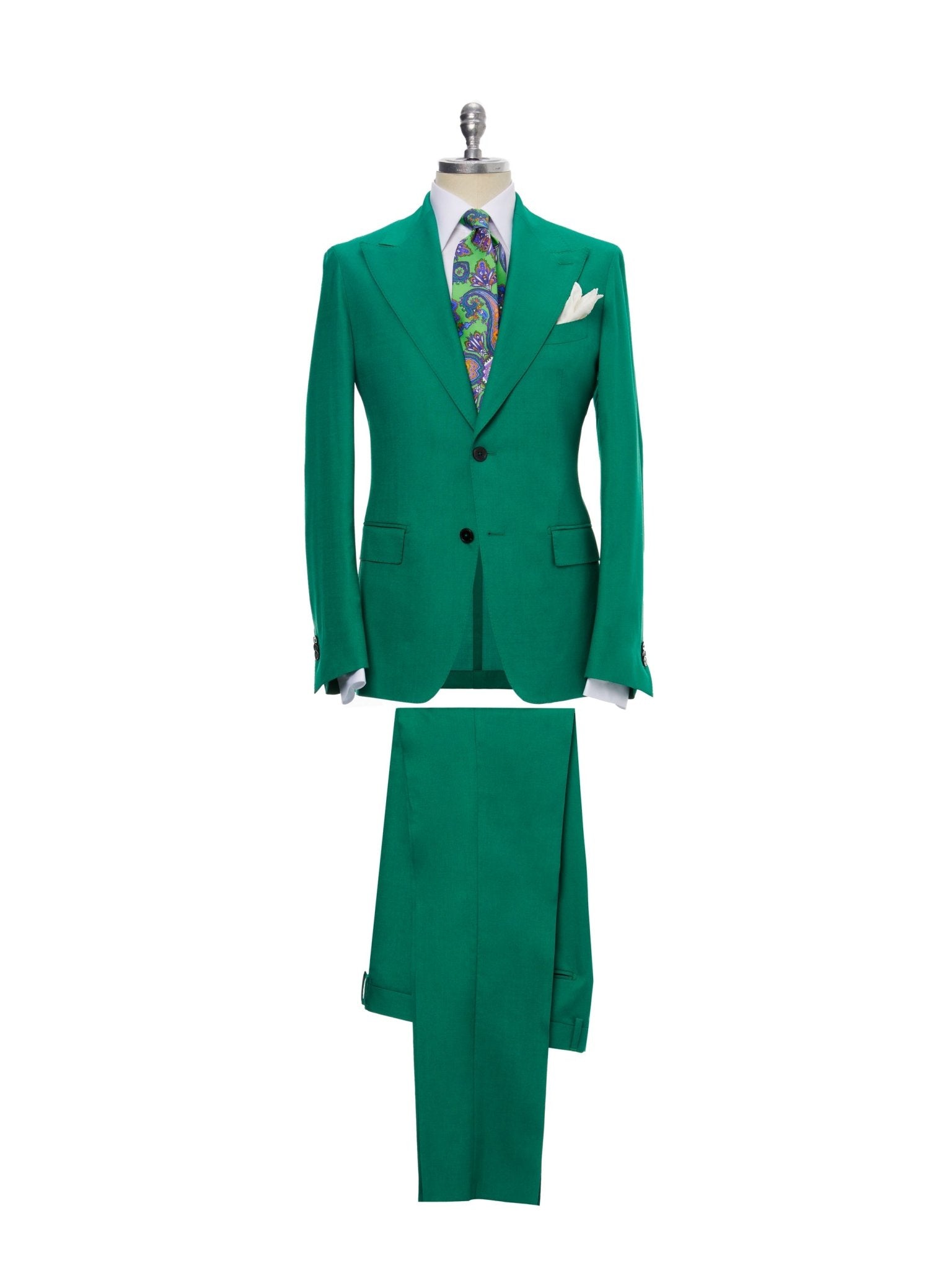 Costum tesatura Tallia Di Delfino, verde, tailored fit - Viggo