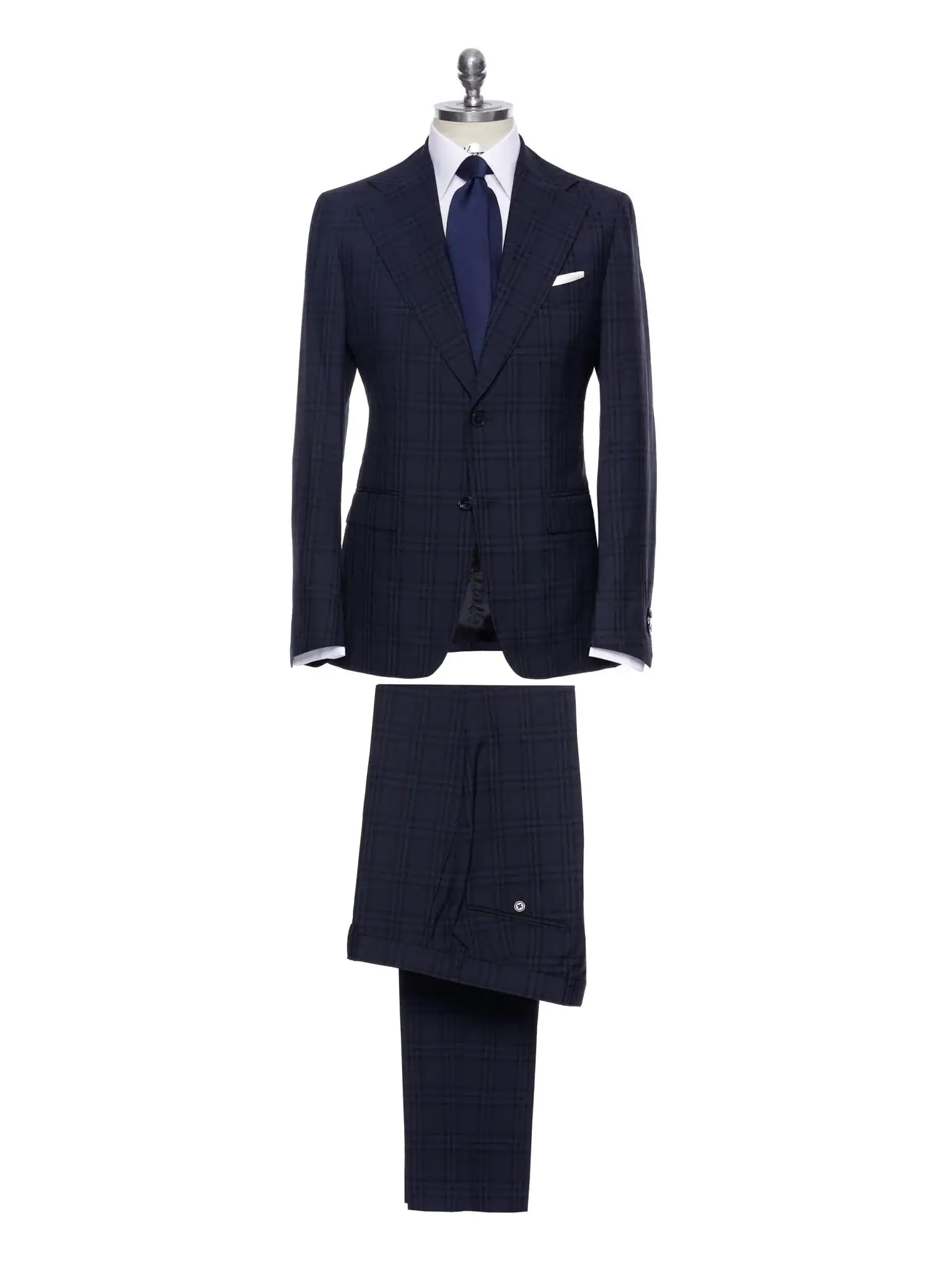 Costum tesatura Vitale Barberis, carouri navy, tailored fit