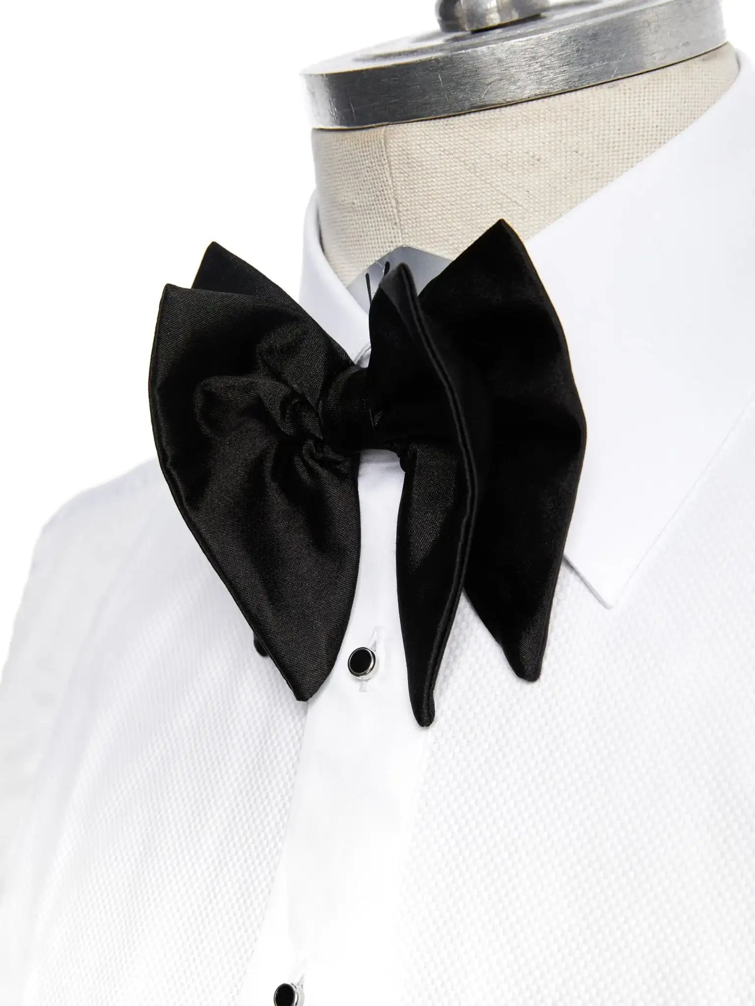 Papion negru fluture matase