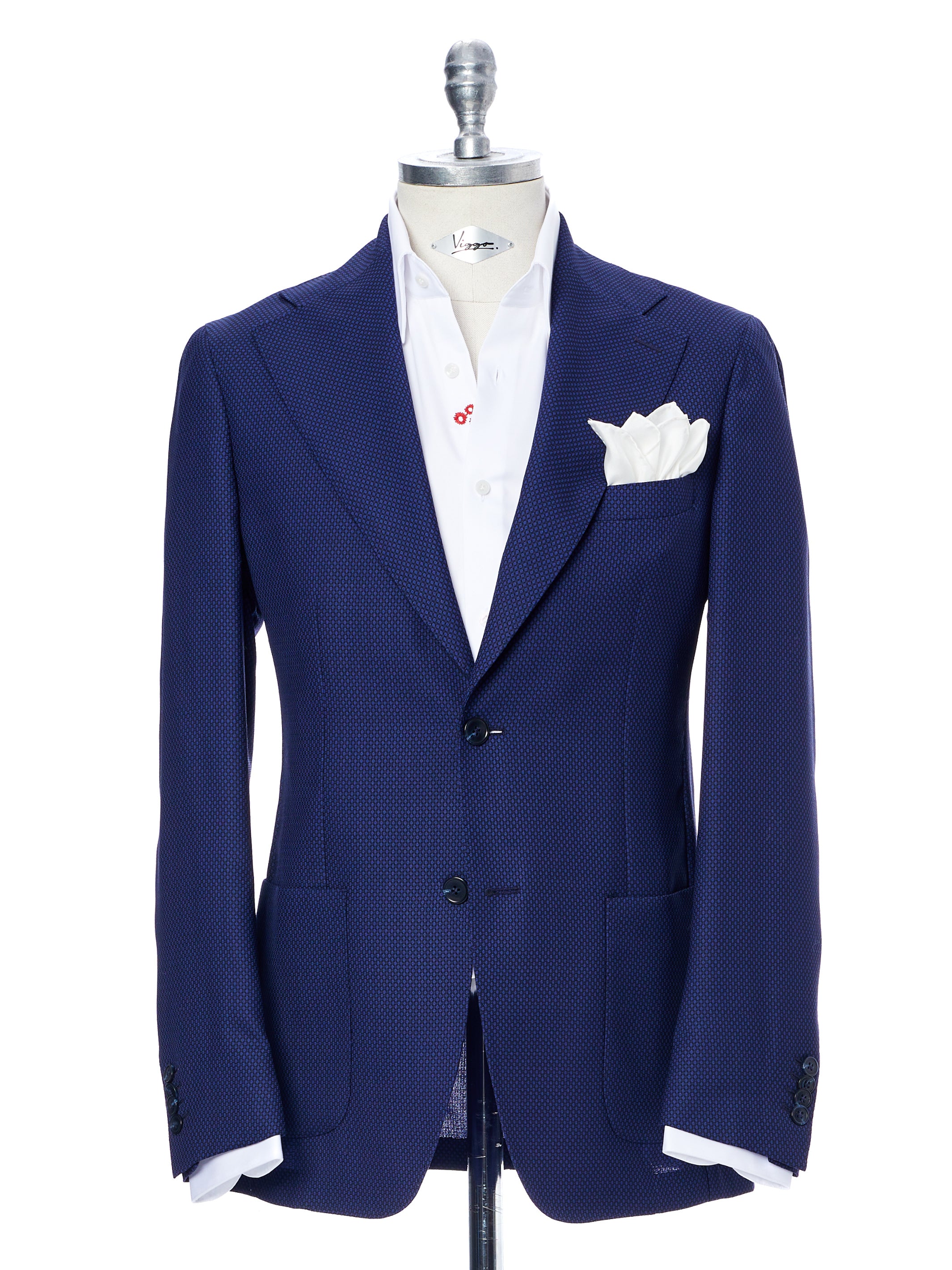 Blue jacket with patch pockets