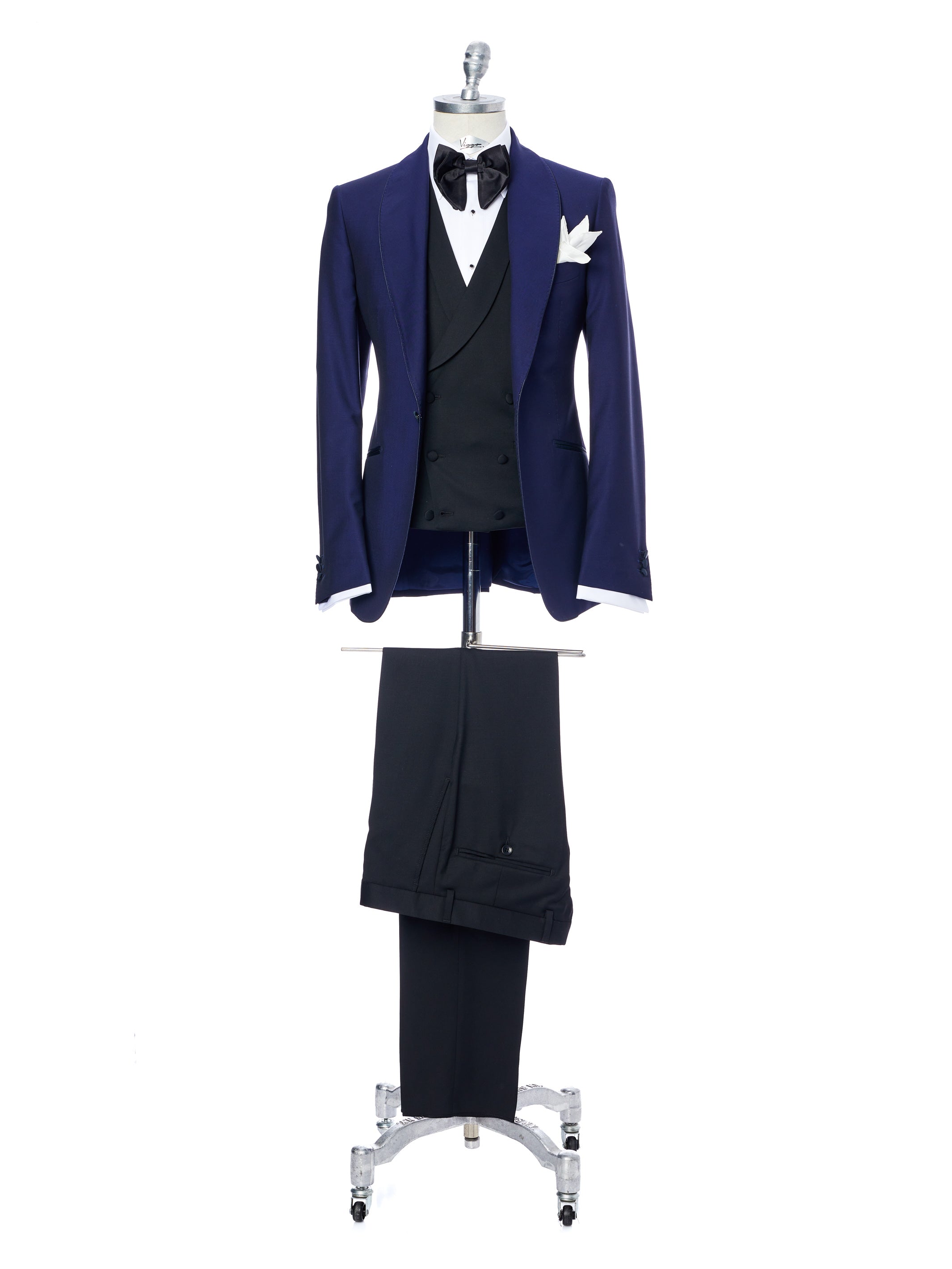 Sacou navy cu rever sal