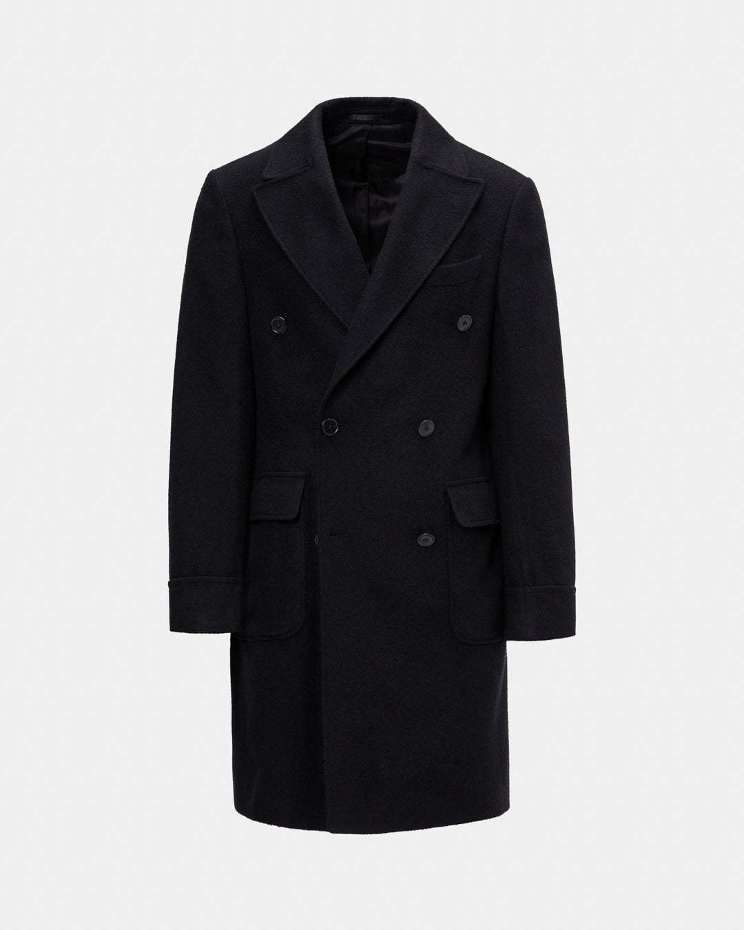 Black camel hair coat