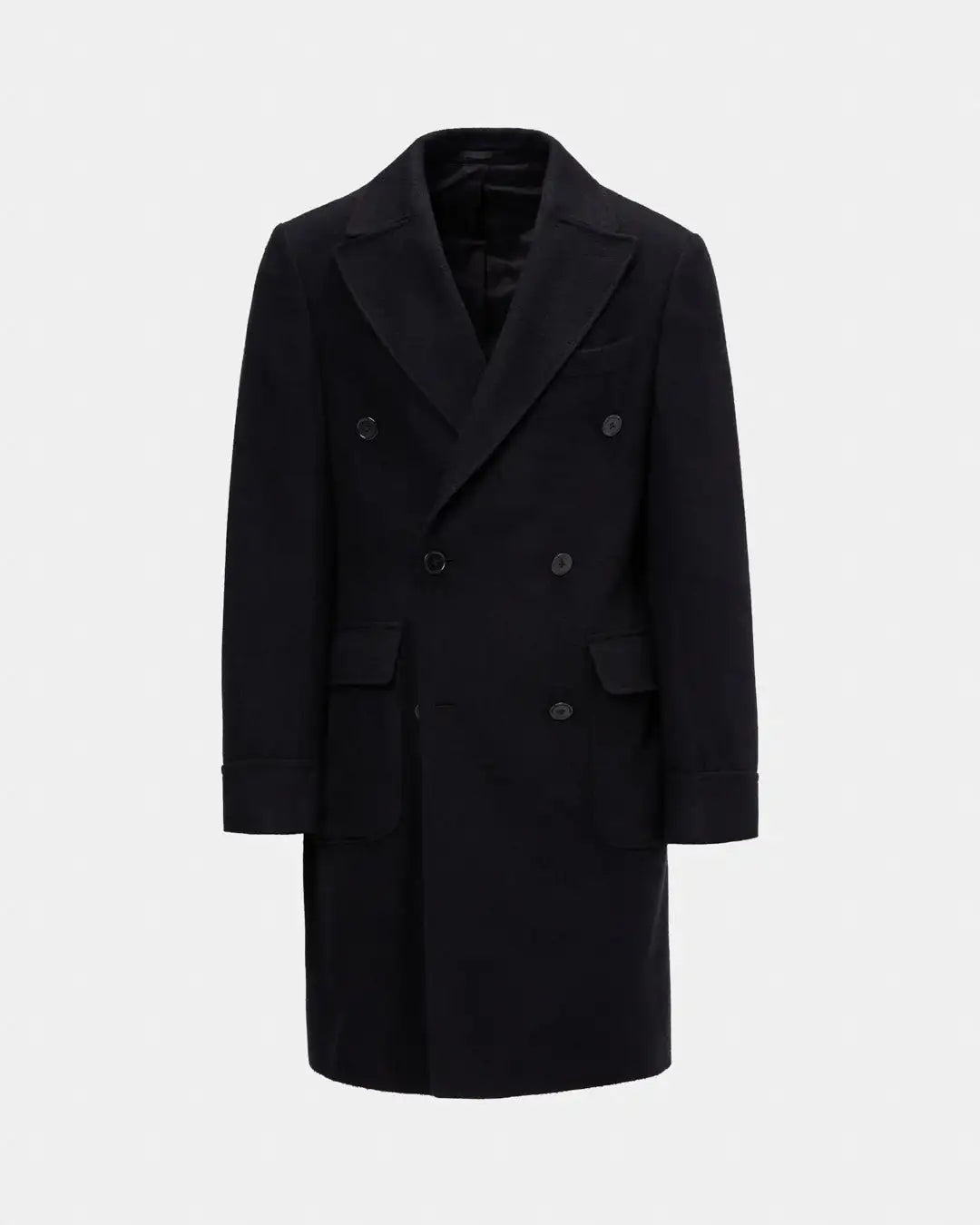 Palton negru din par de camila