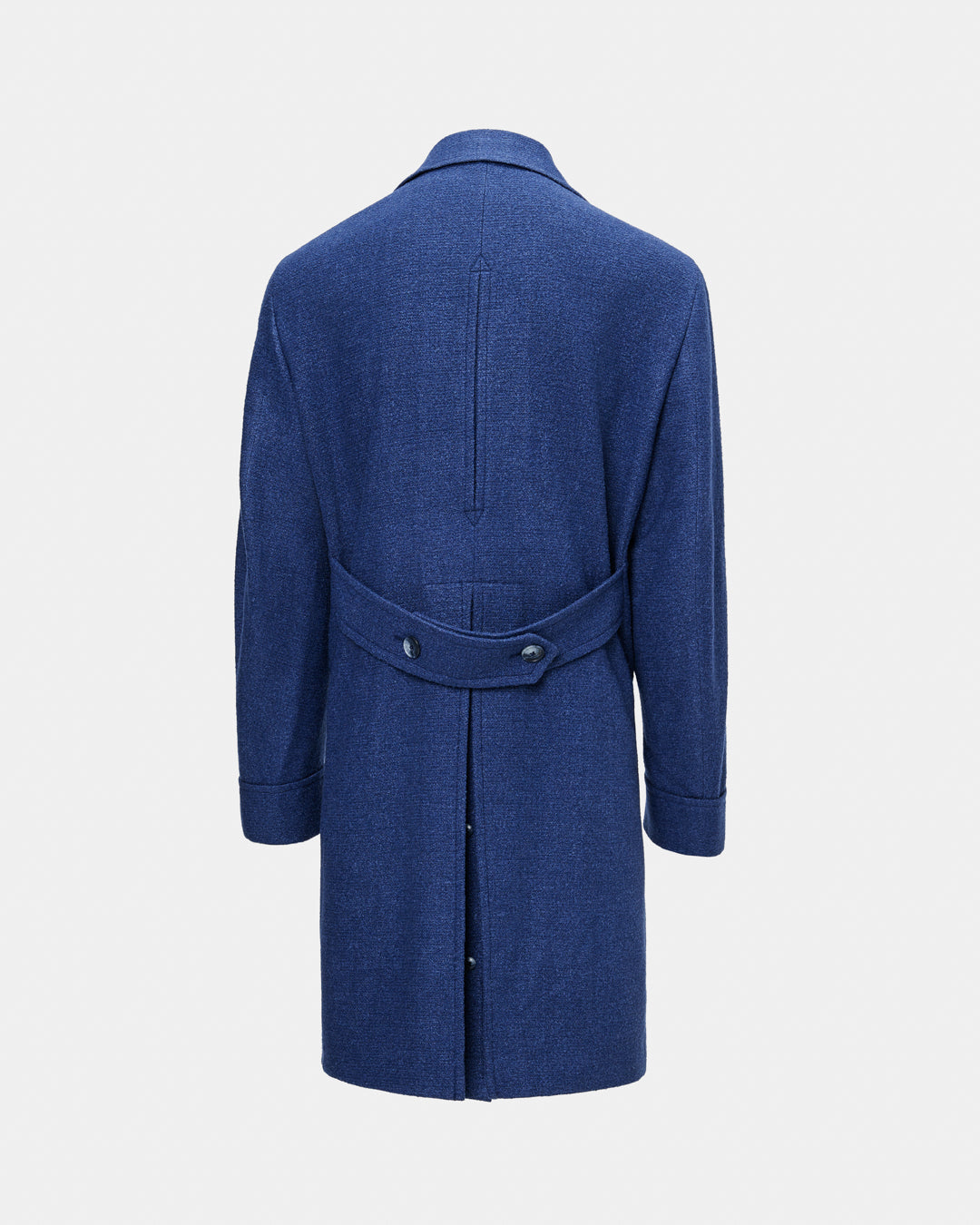 Blue camel hair coat