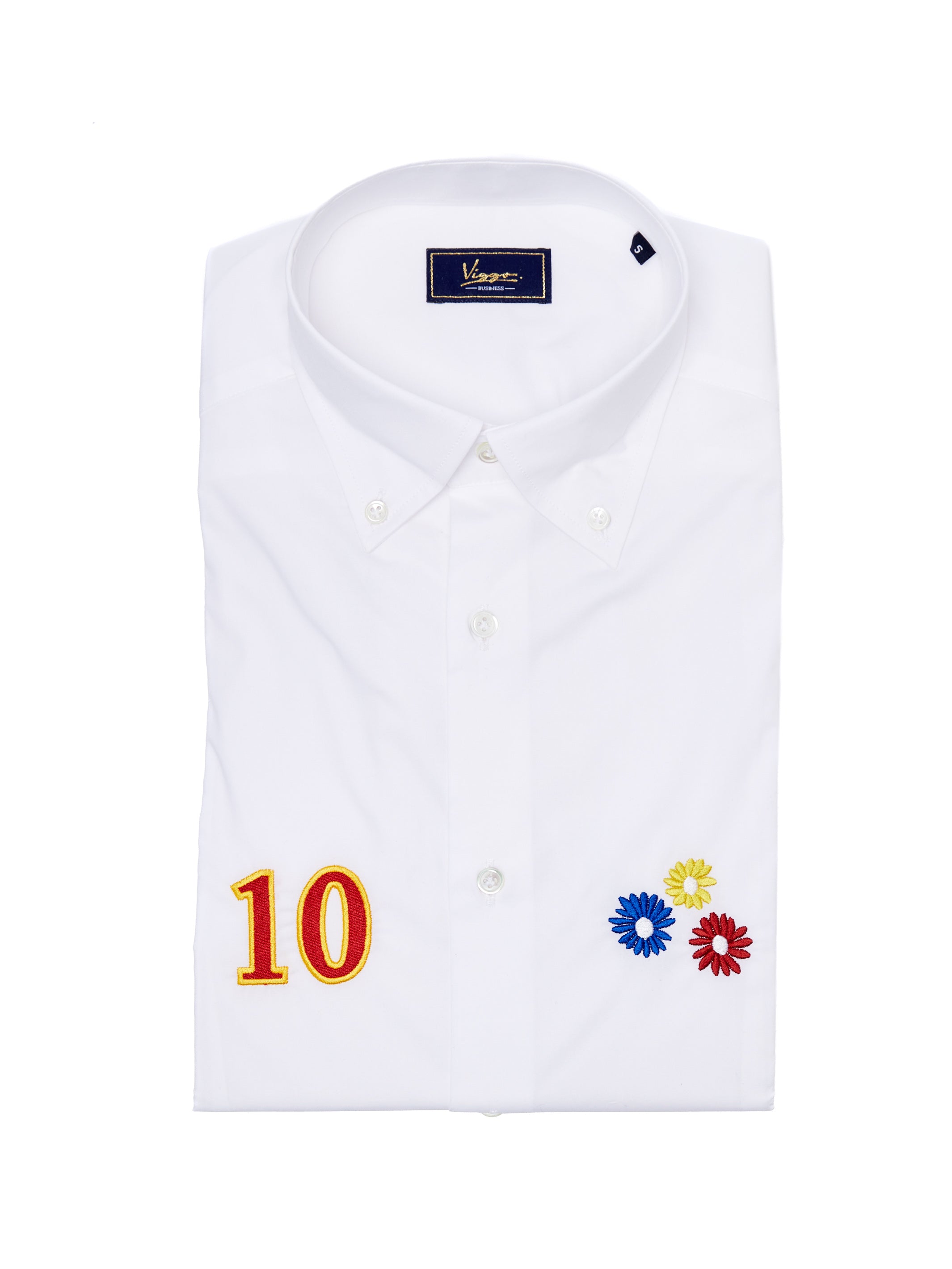 Camasa no 10 cu floricele brodate