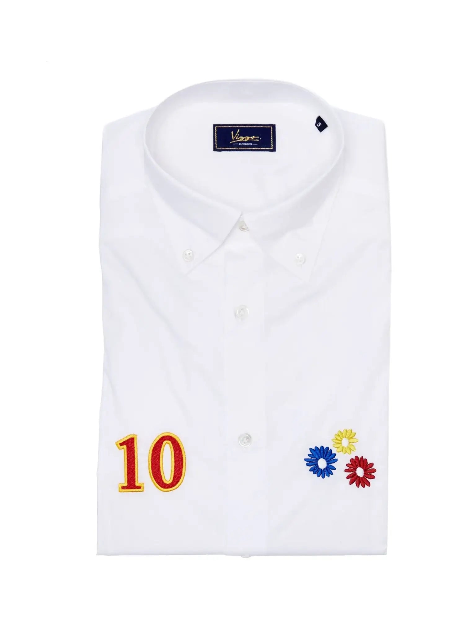 Camasa no 10 cu floricele brodate