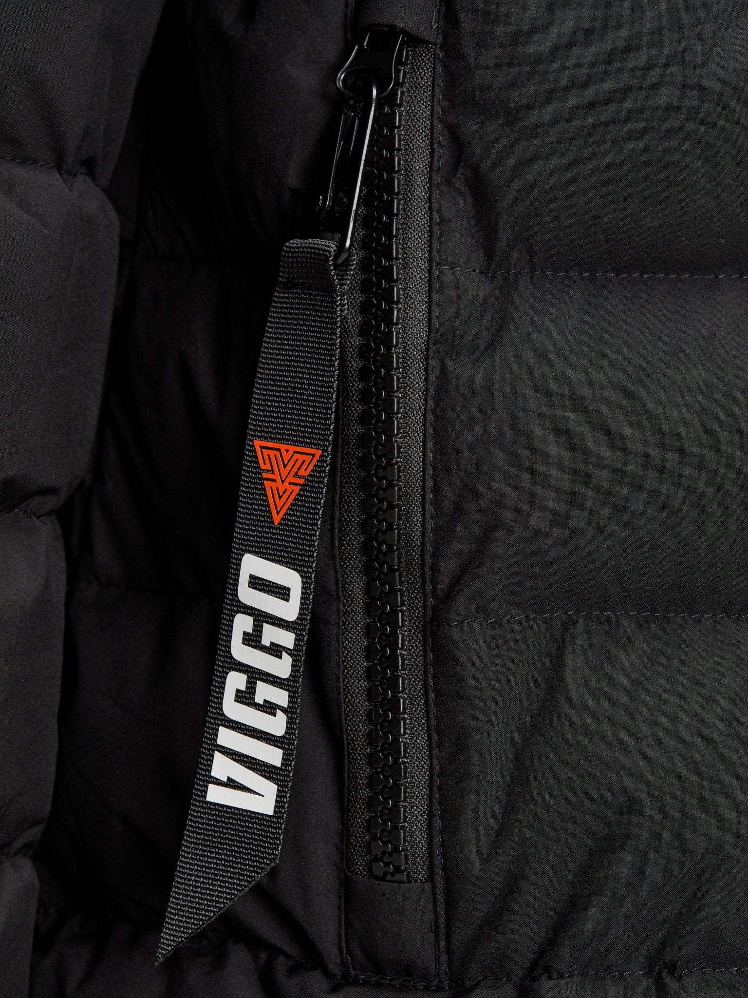 Geaca neagra lunga cu incalzire si accesorii detasabile - Viggo