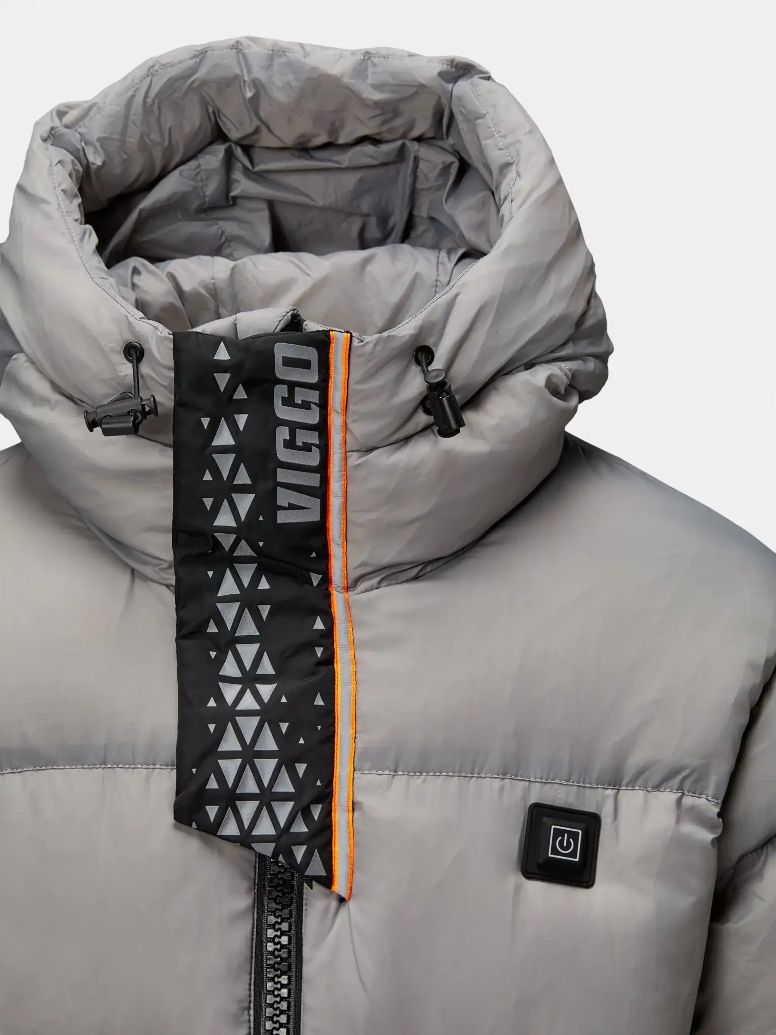 Geaca gri cu incalzire si accesorii detasabile