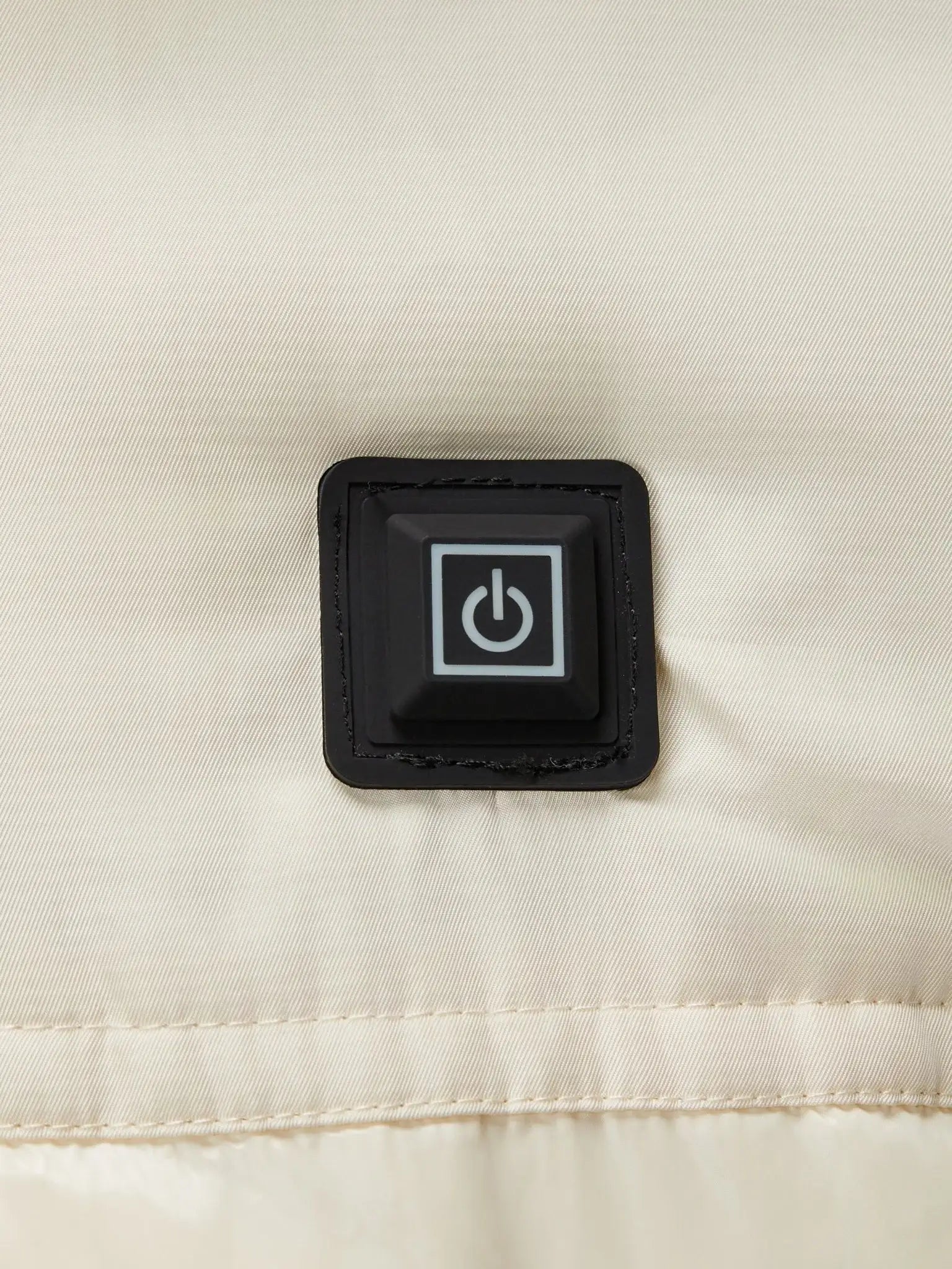 Geaca alba lunga, cu incalzire