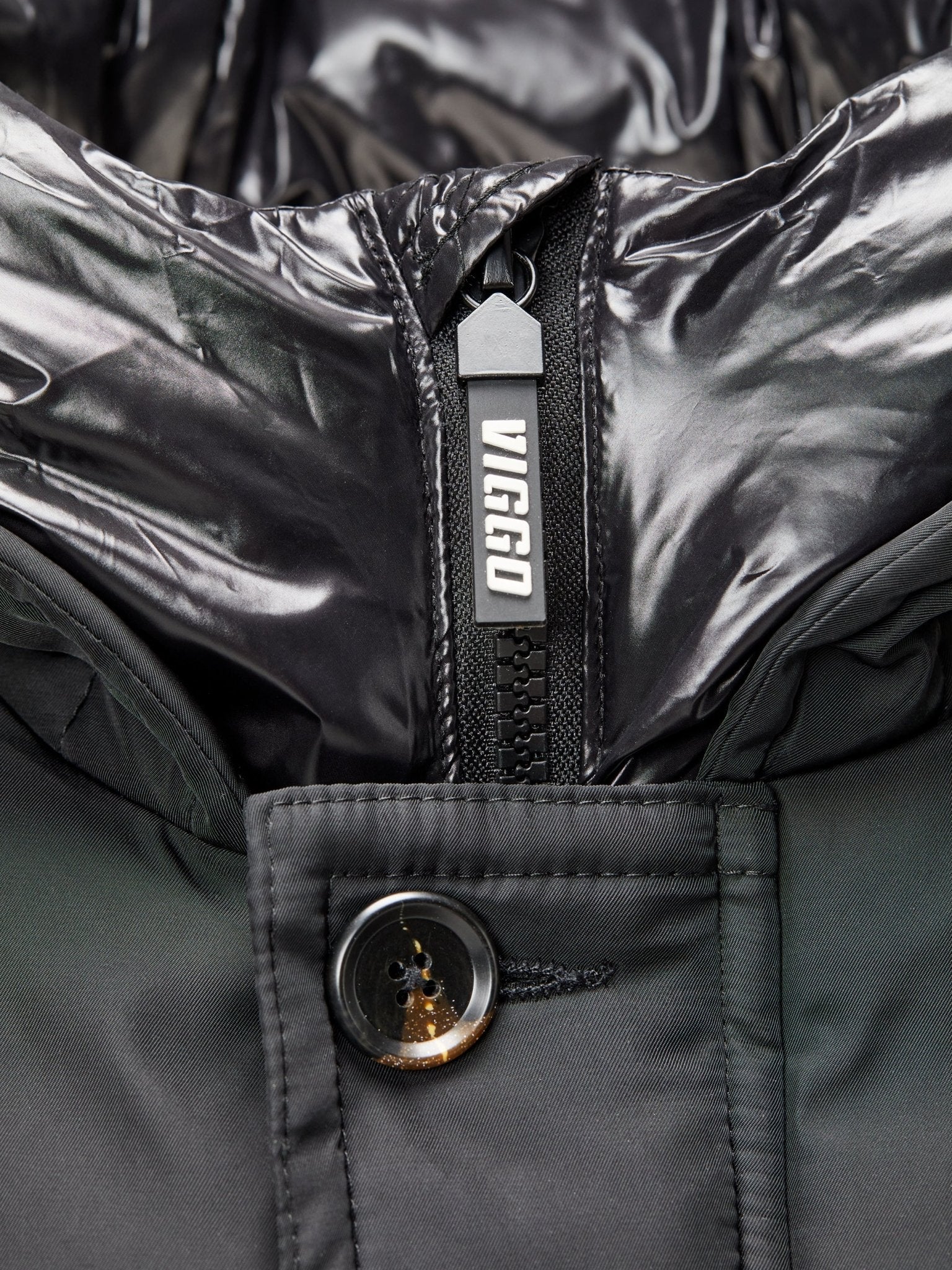 Geaca neagra lunga, cu incalzire - Viggo