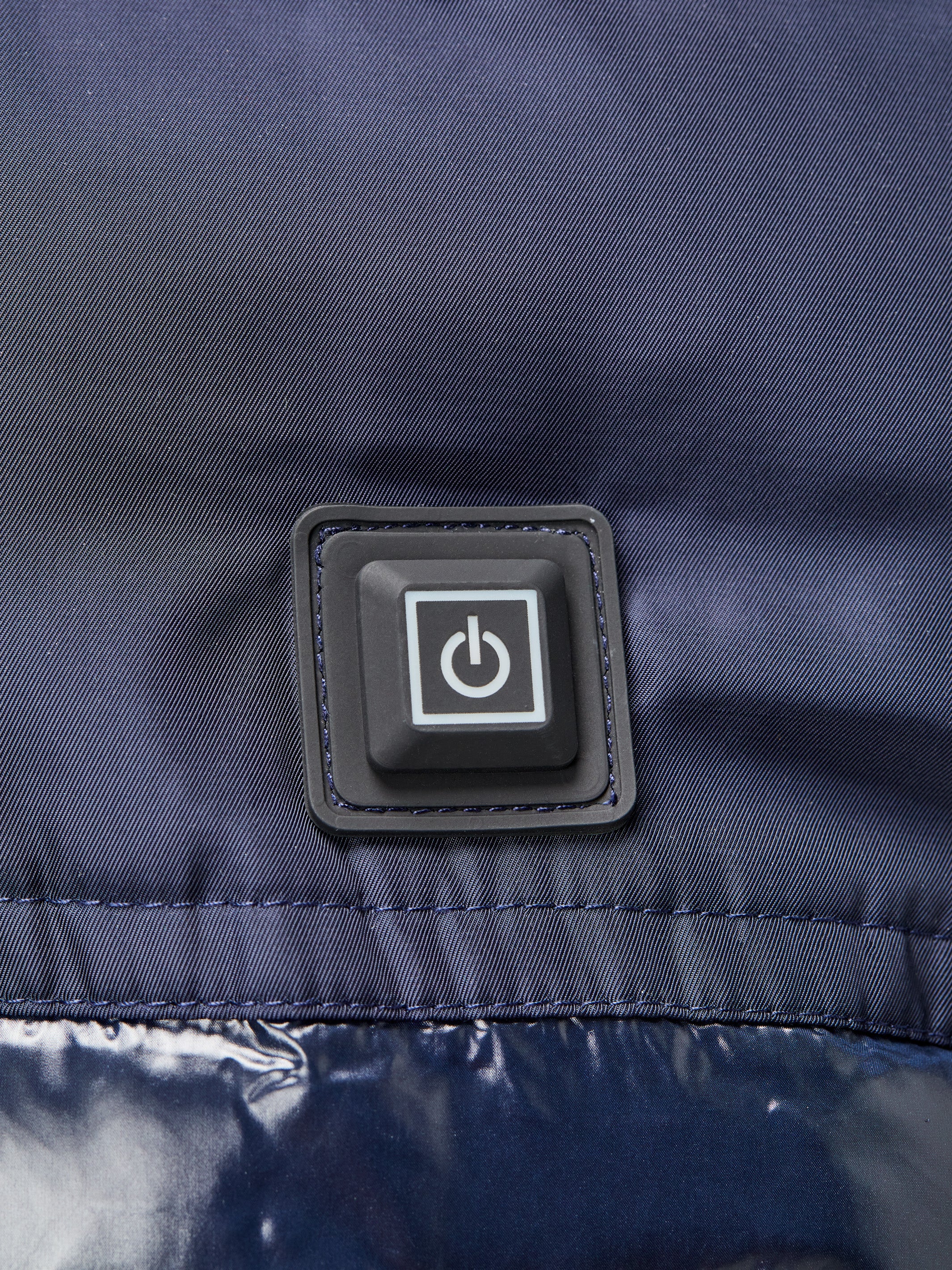 Long navy jacket, with heating