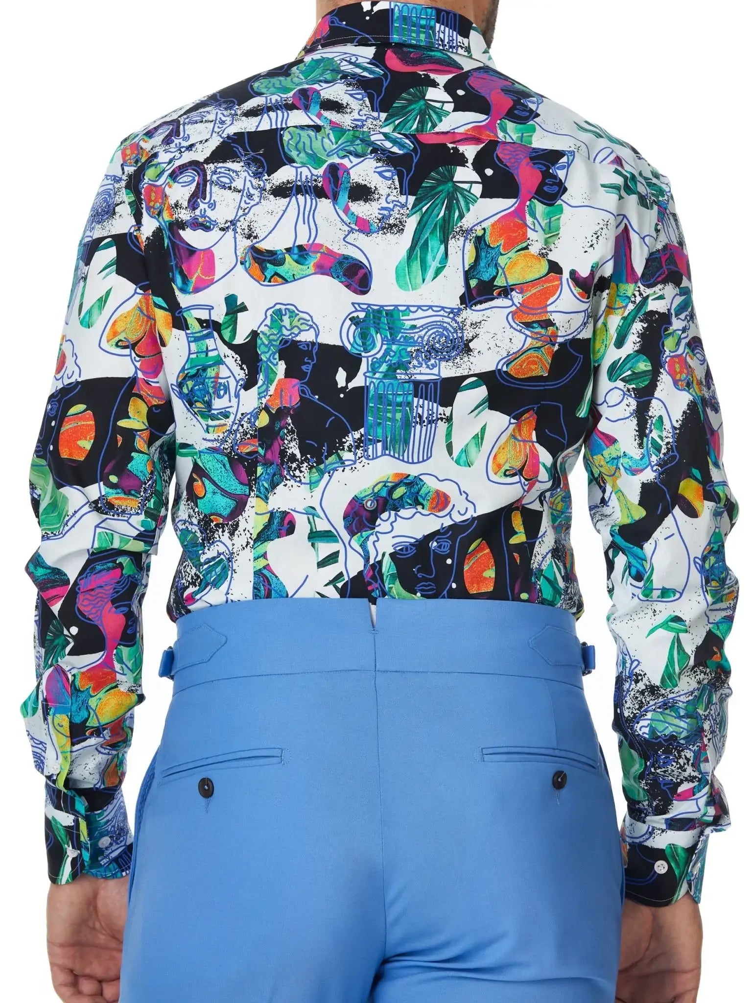 Camasa alba cu print greek - Viggo