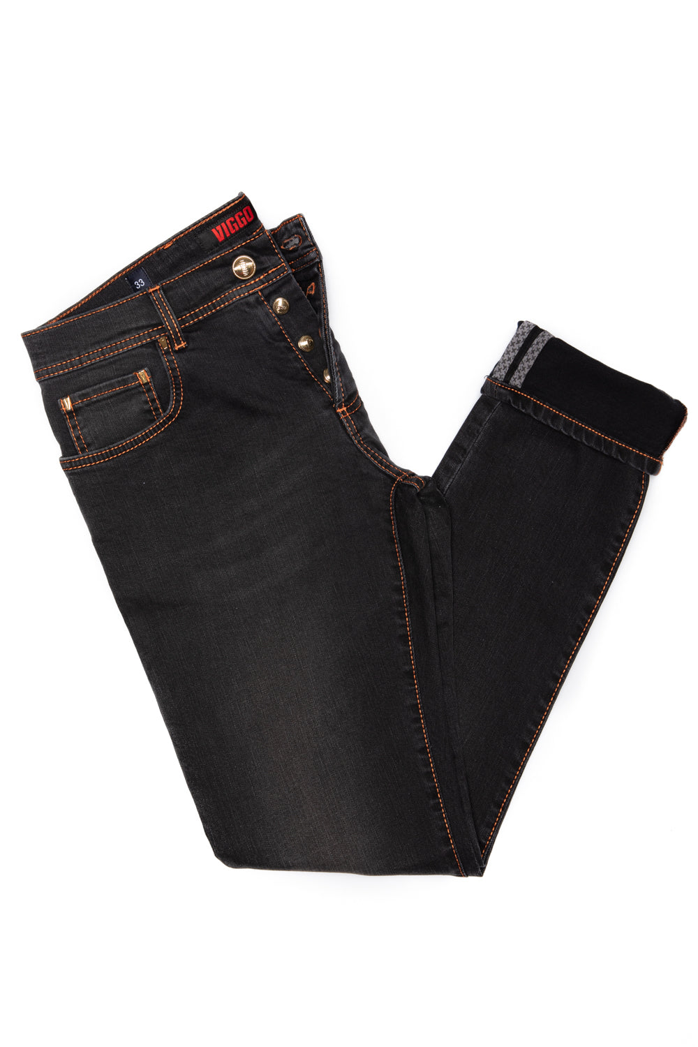 Jeans negru slim fit rose