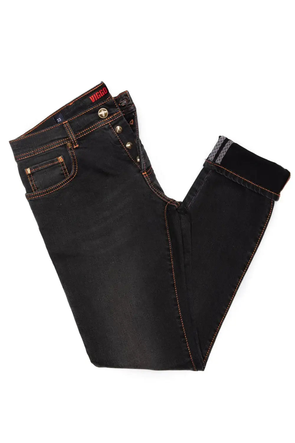 Jeans negru slim fit rose