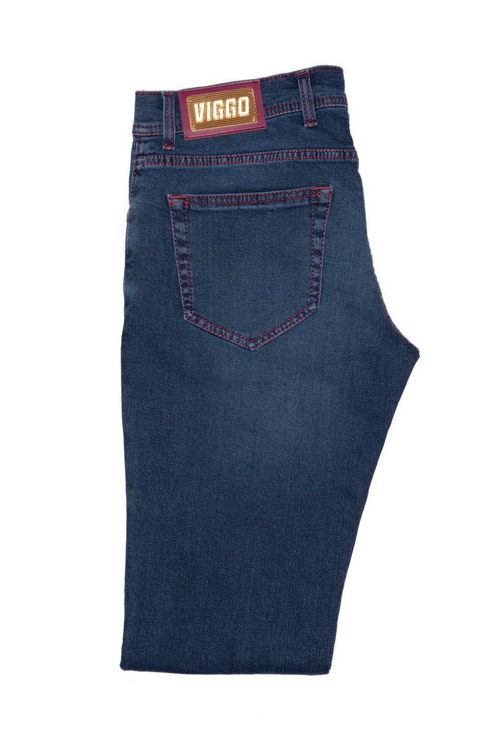 Jeans albastri slim fit rose gold - Viggo