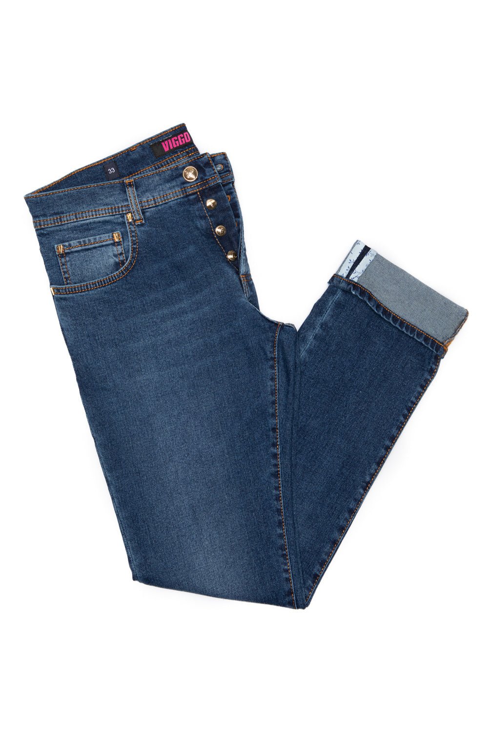 Jeans albastri slim fit monkey gold - Viggo