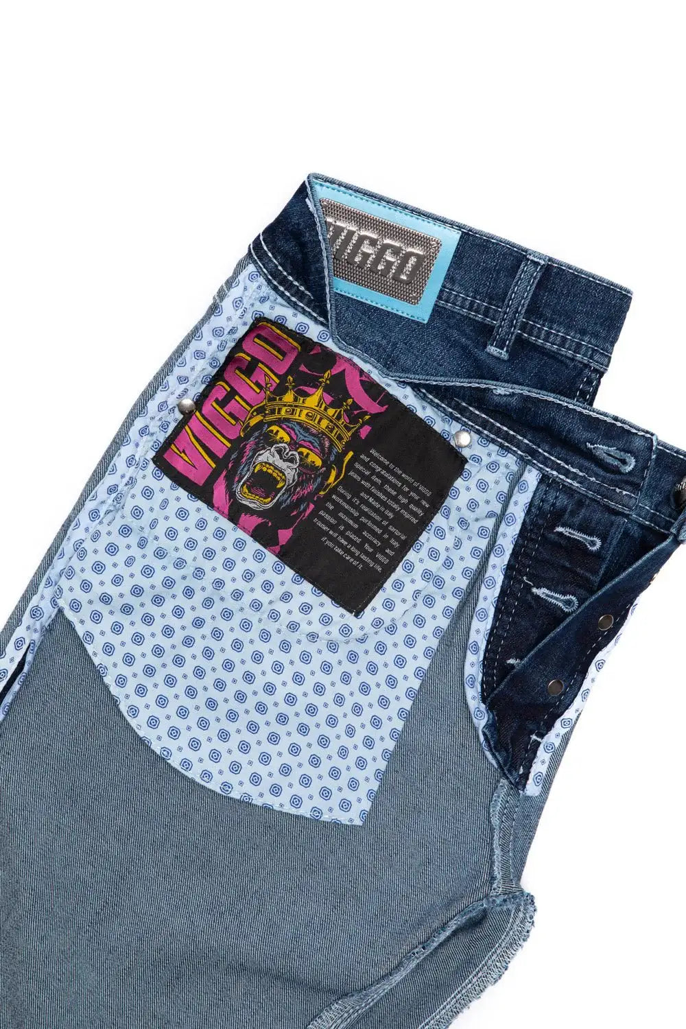 Jeans albastri slim fit monkey