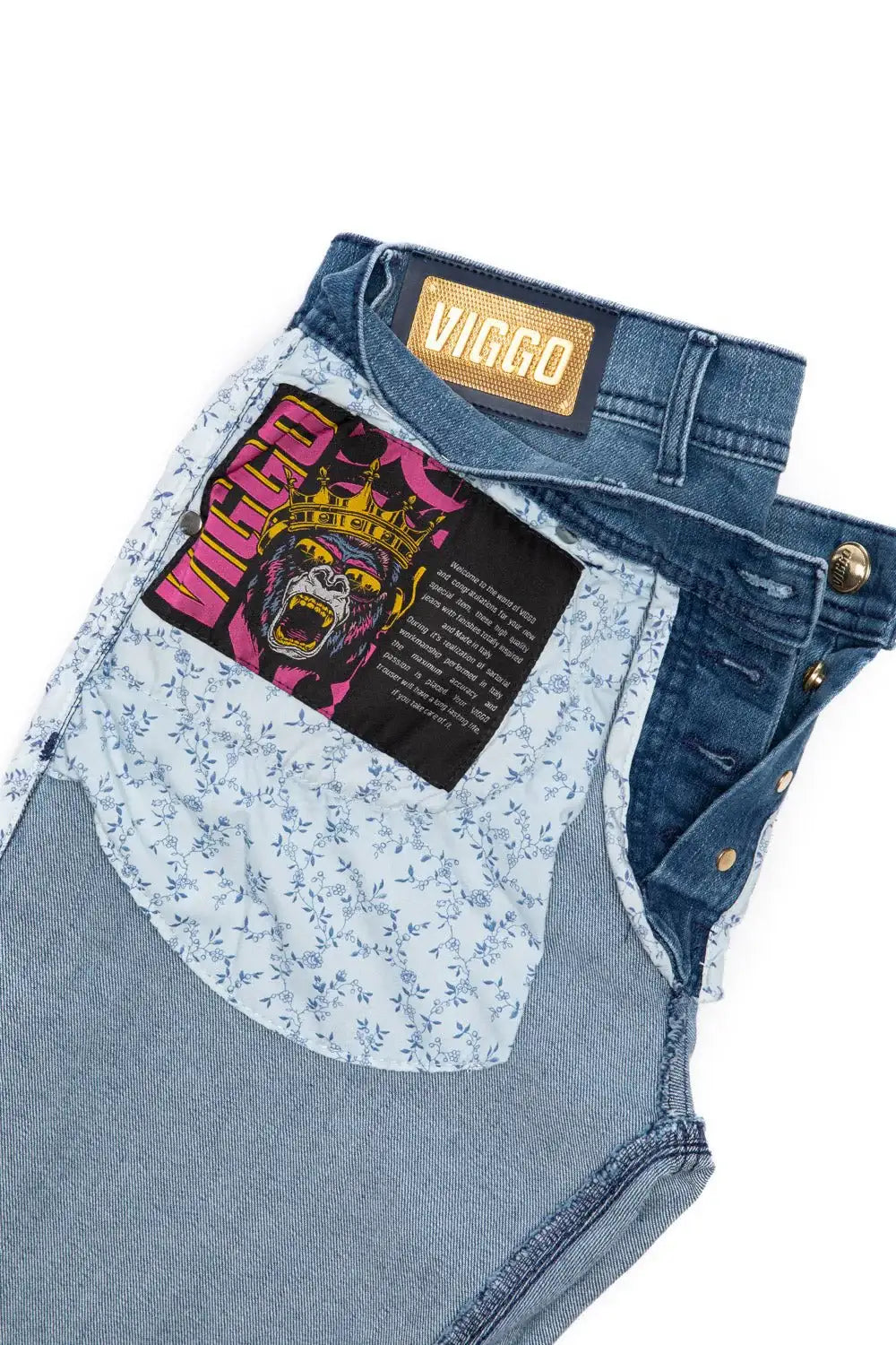 Jeans bleu slim fit monkey gold