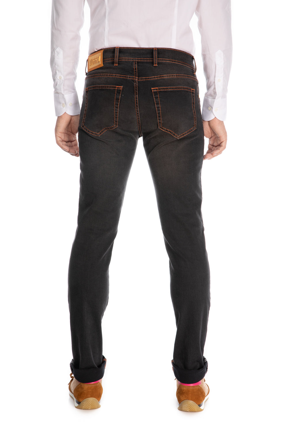 Jeans negru slim fit rose