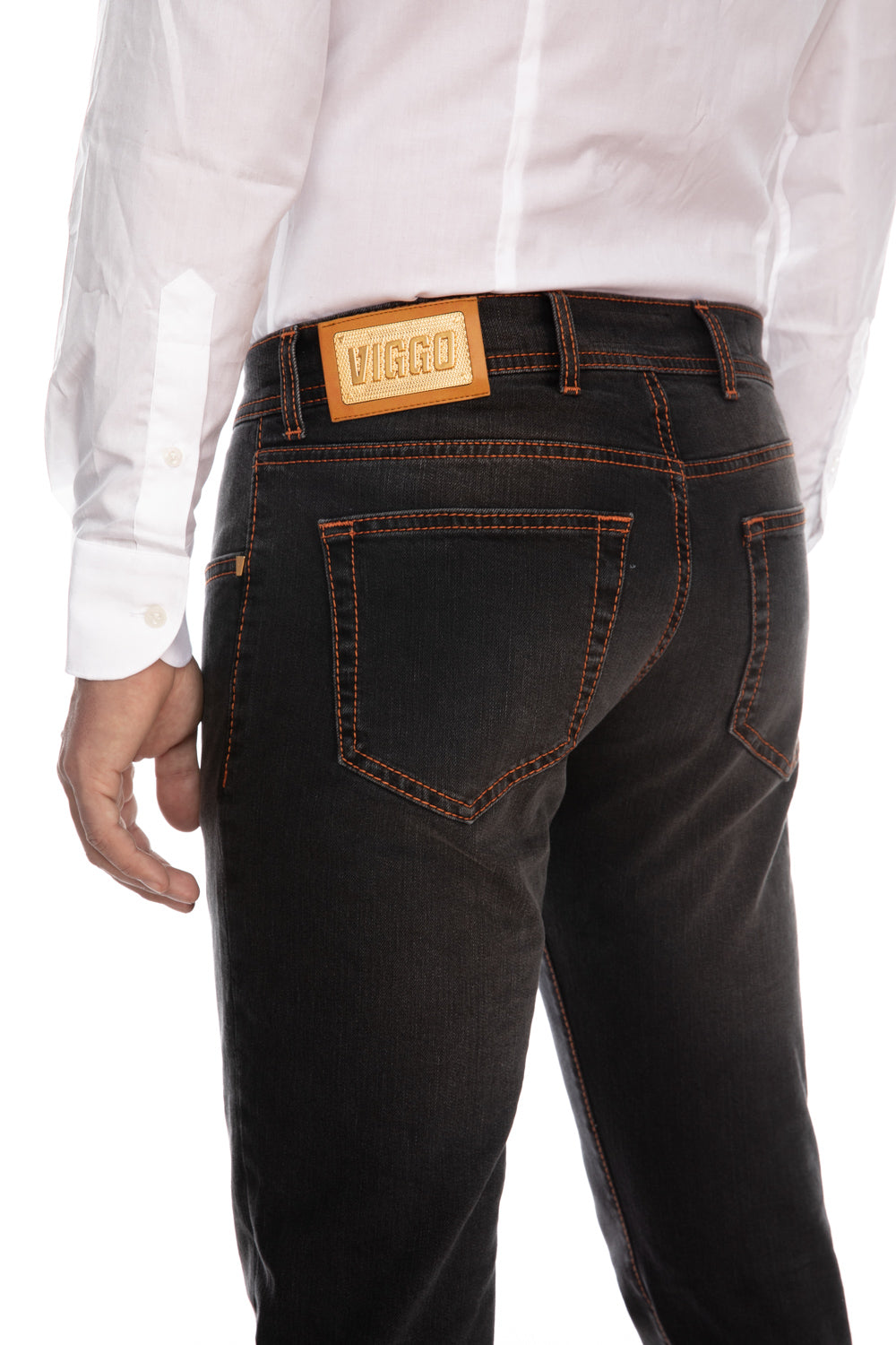 Jeans negru slim fit rose