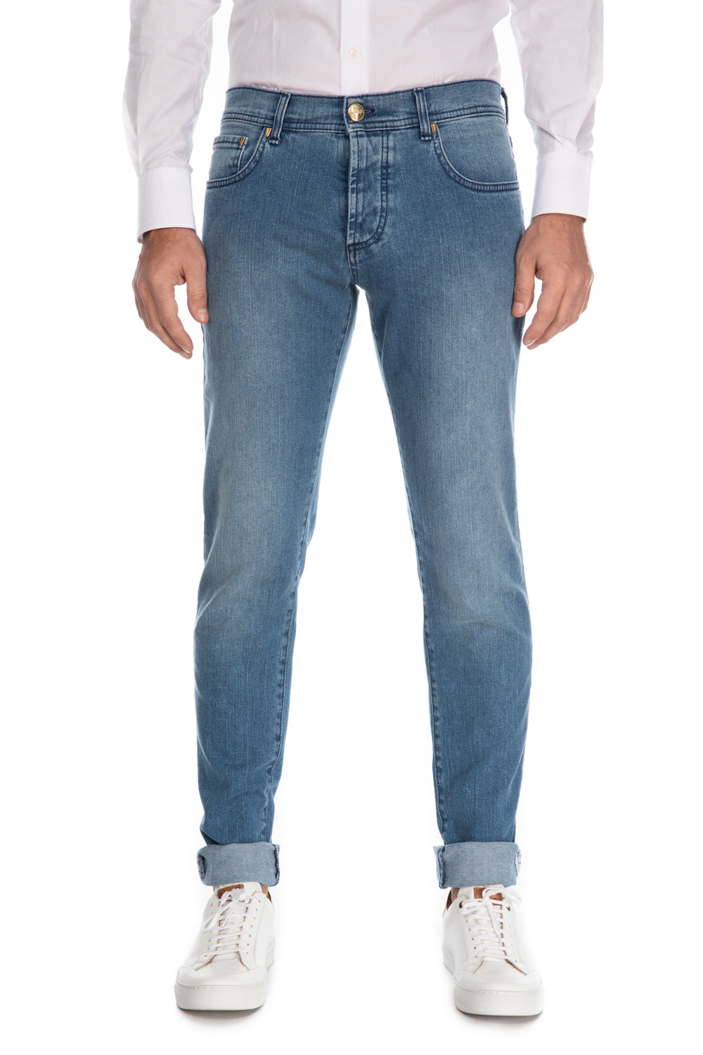 Jeans bleu slim fit monkey gold
