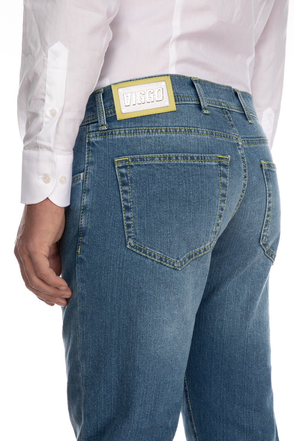 Jeans bleu slim fit rose - Viggo