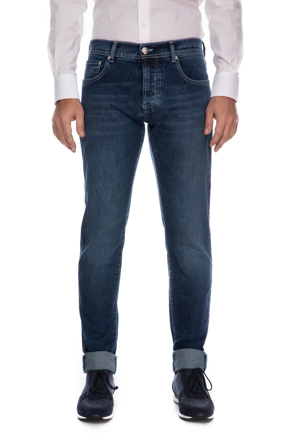 Jeans albastri slim fit monkey - Viggo
