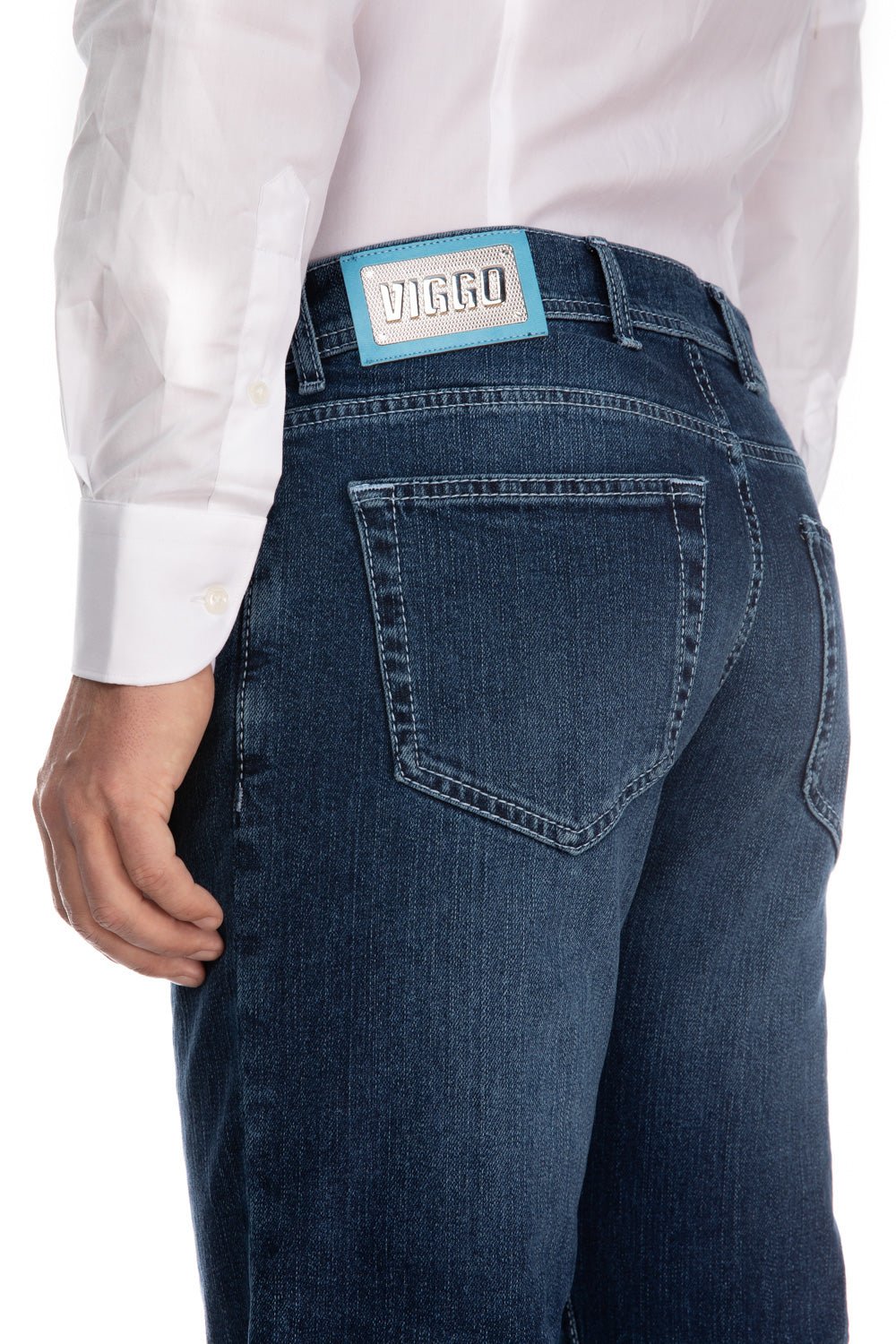 Jeans albastri slim fit monkey - Viggo