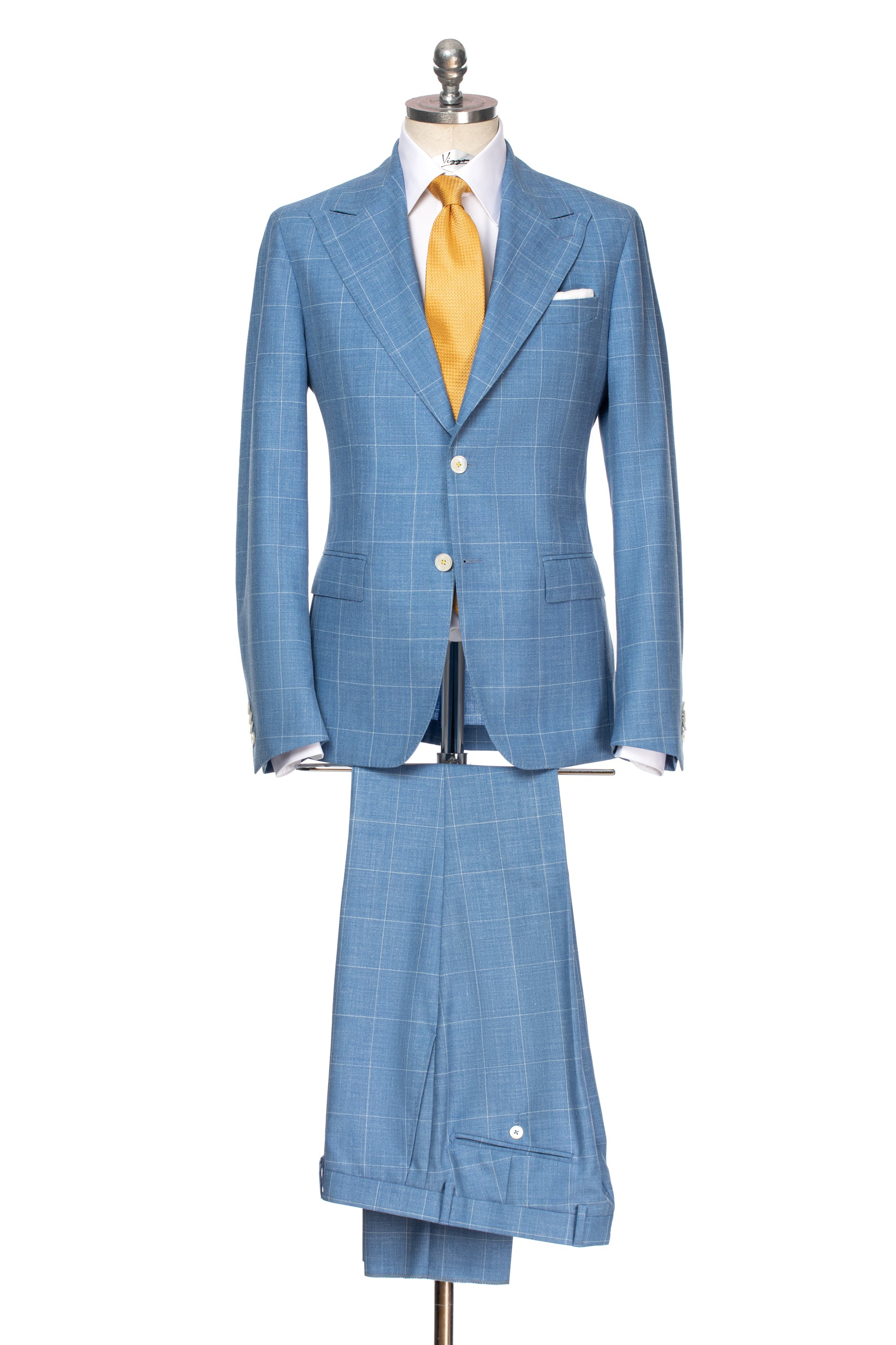 Textured yellow silk tie