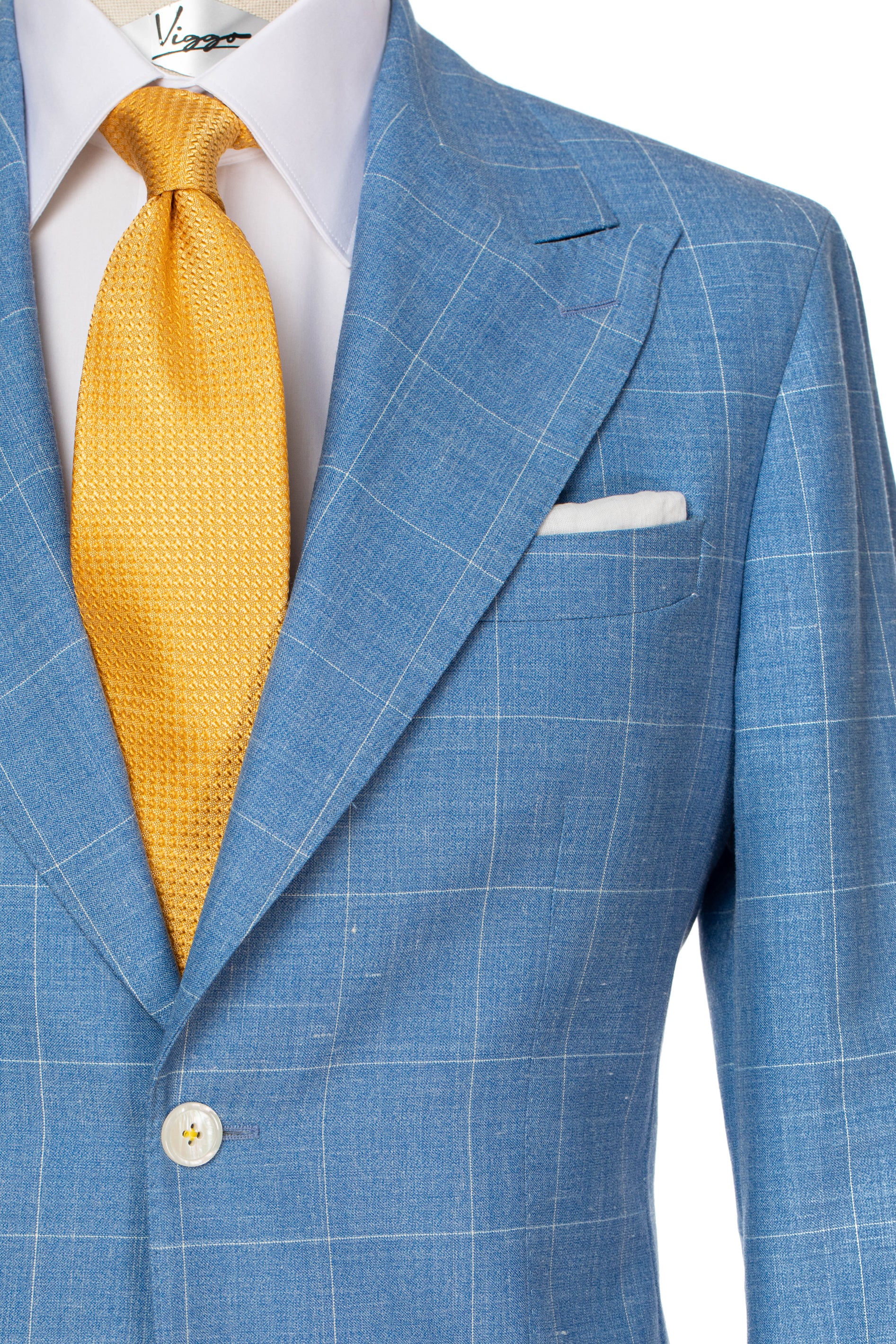 Textured yellow silk tie