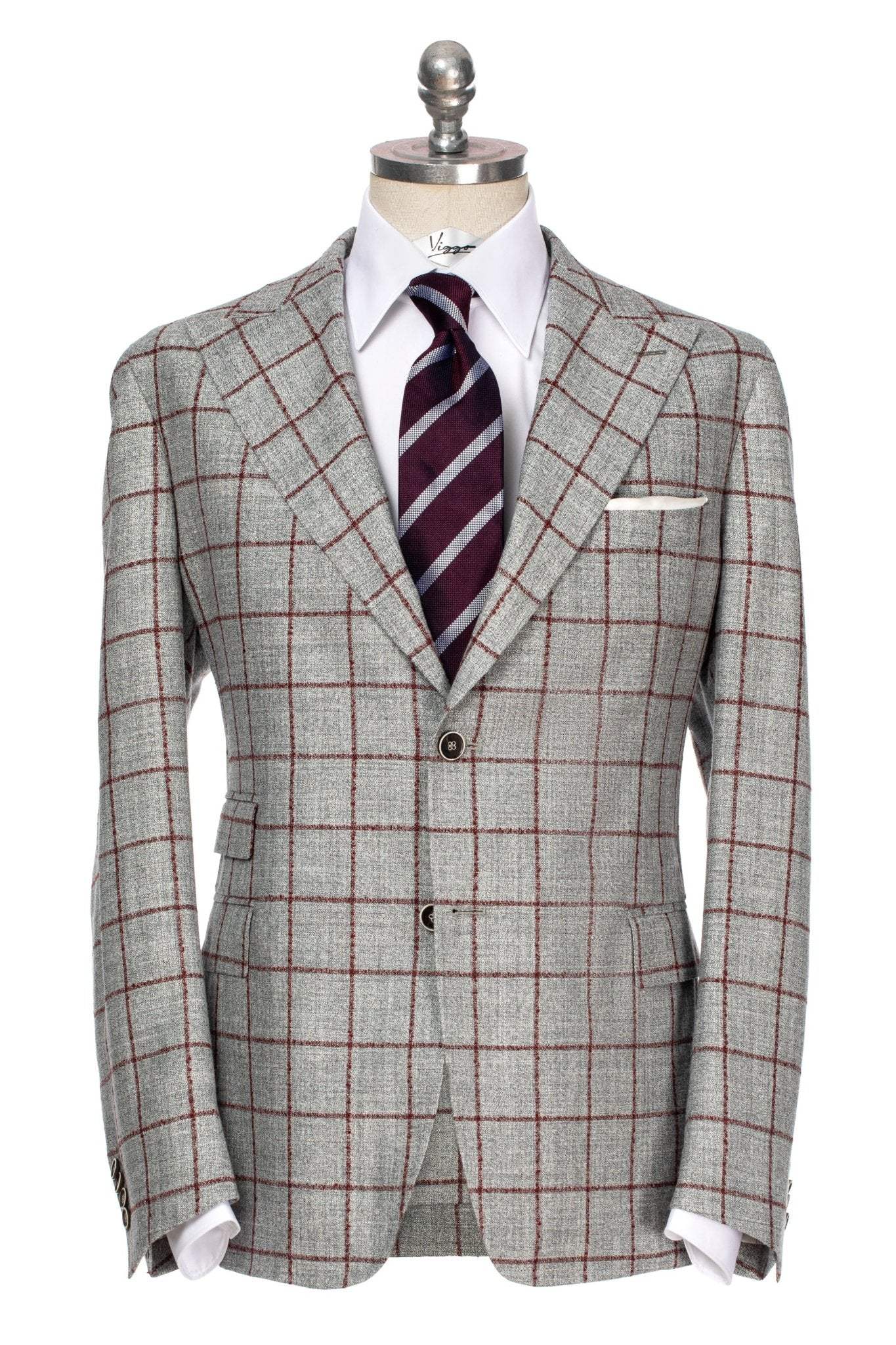 Cravata din matase bordeaux cu dungi