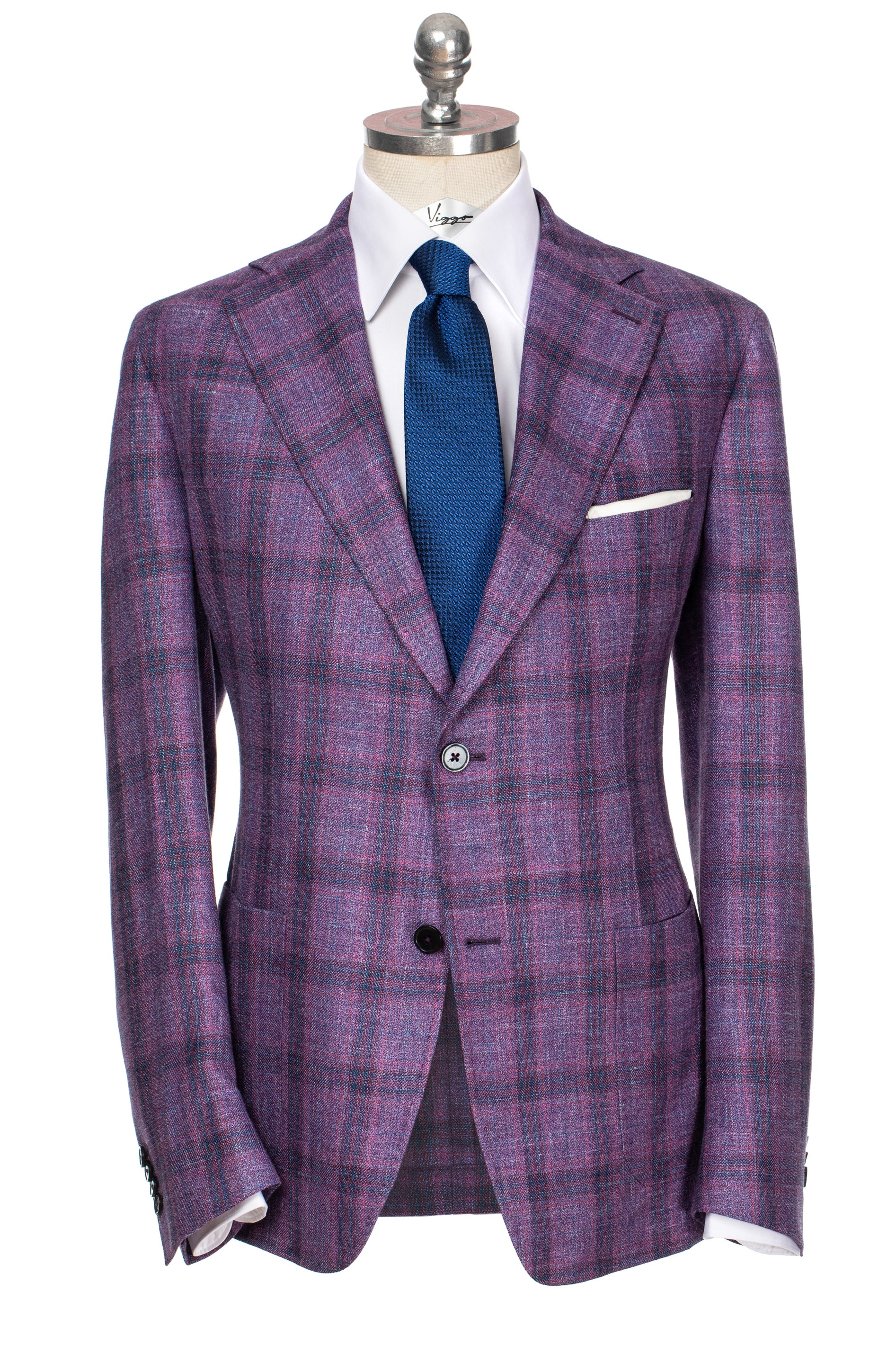 Textured navy silk tie